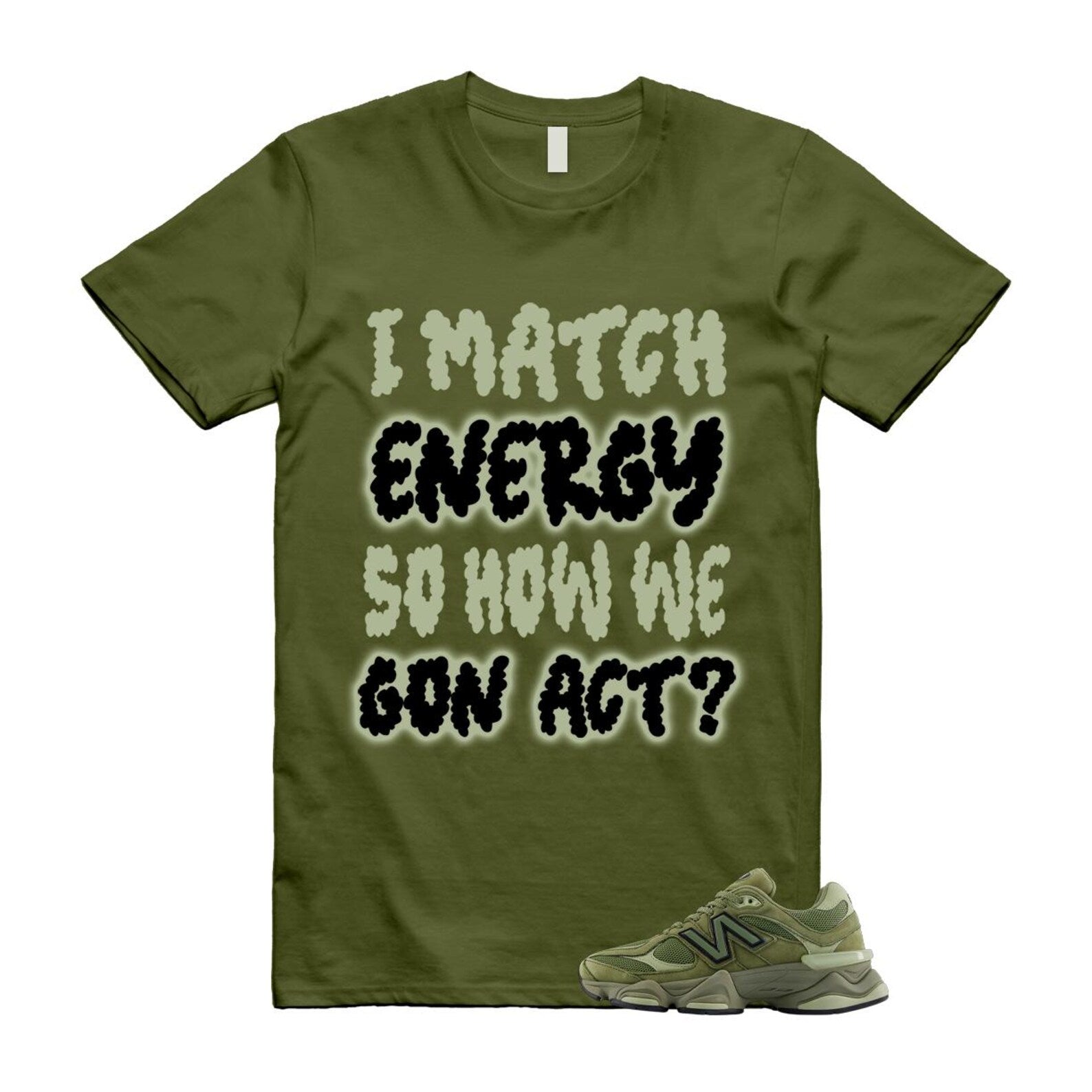 9060 Dark Olivine Green Olive T Shirt Match MATCH U9060ZGD T-Shirt, Sneaker Match Tee