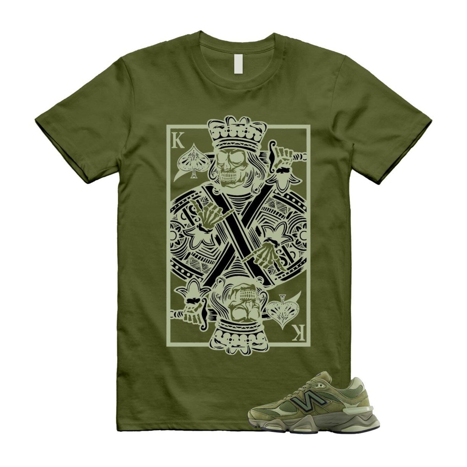 9060 Dark Olivine Green Olive T Shirt Match KC U9060ZGD T-Shirt, Sneaker Match Tee