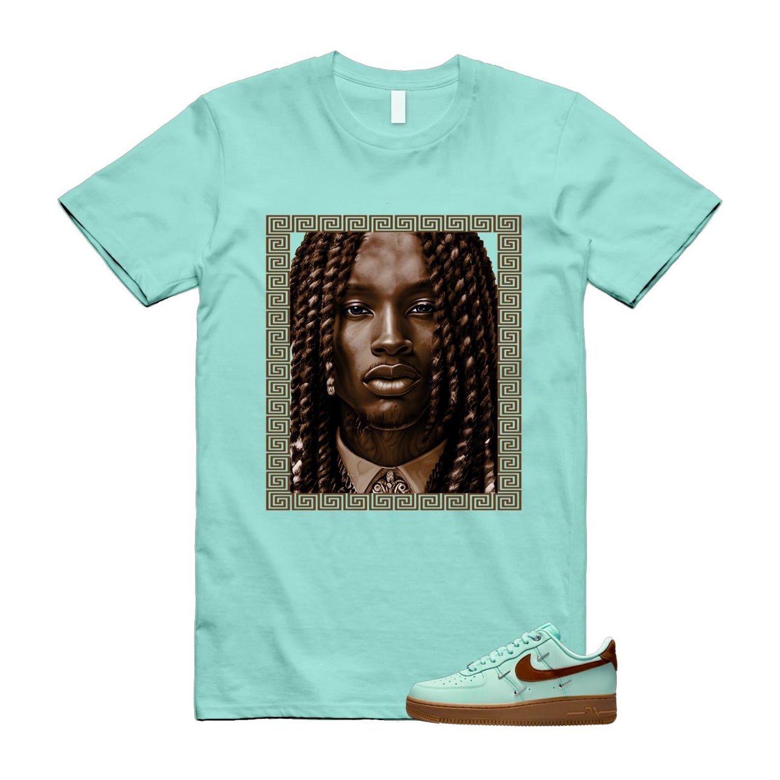 Air Force 1 Mint Chocolate Foam Cacao Wow Mini Low '07 LX T Shirt Match VON IB8894-329 T-Shirt, Sneaker Match Tee