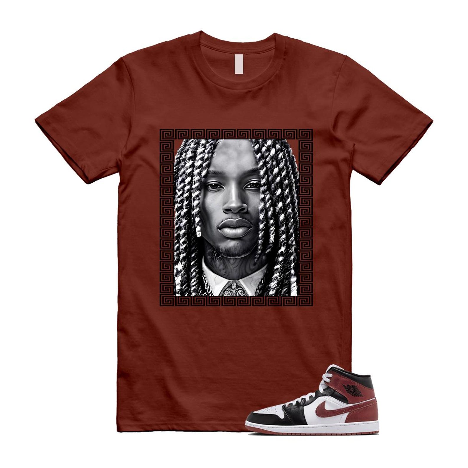 1 Dark Pony White Black Mid SE T Shirt Match VON HF3216-102 T-Shirt, Sneaker Match Tee