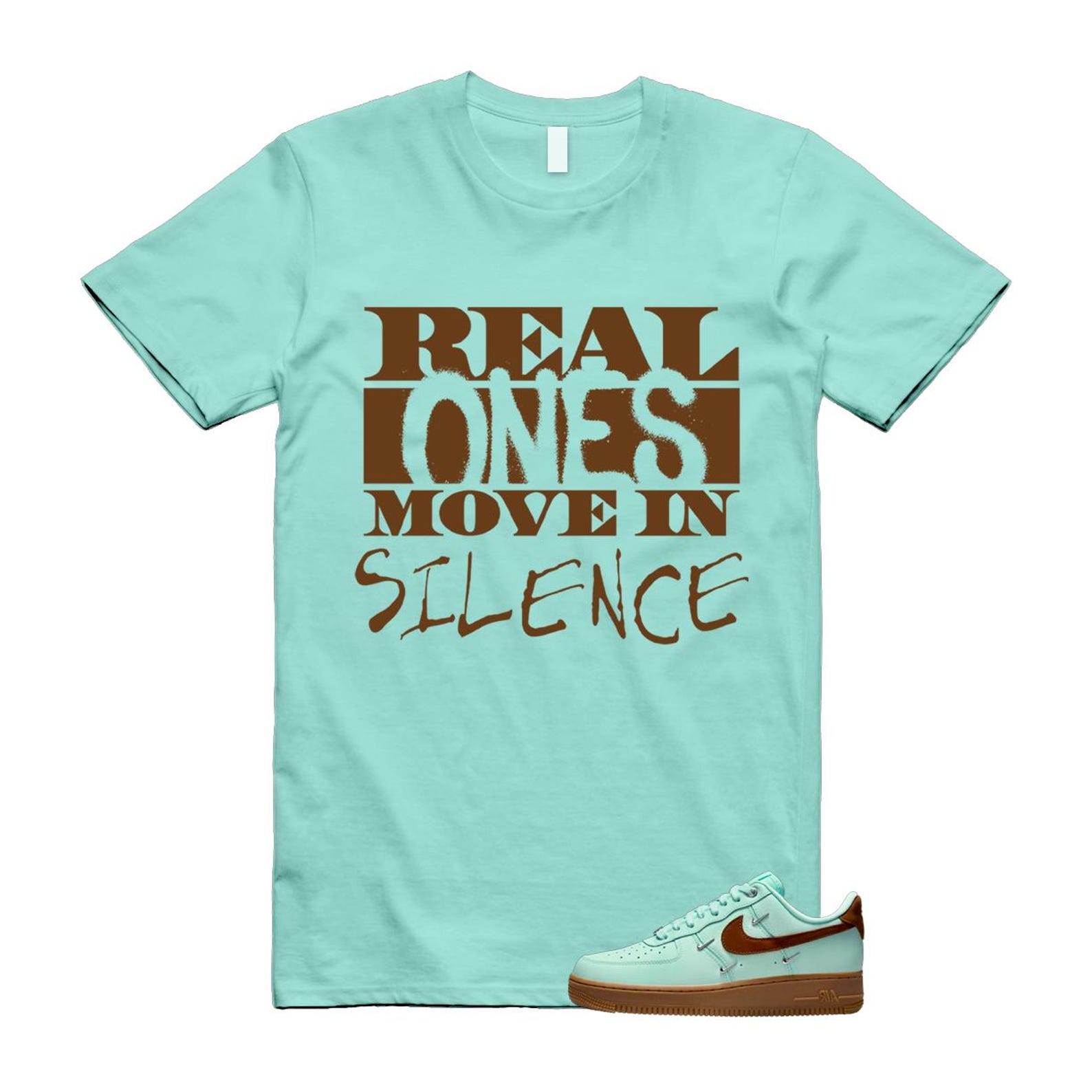 Air Force 1 Mint Chocolate Foam Cacao Wow Mini Low '07 LX T Shirt Match REAL IB8894-329 T-Shirt, Sneaker Match Tee