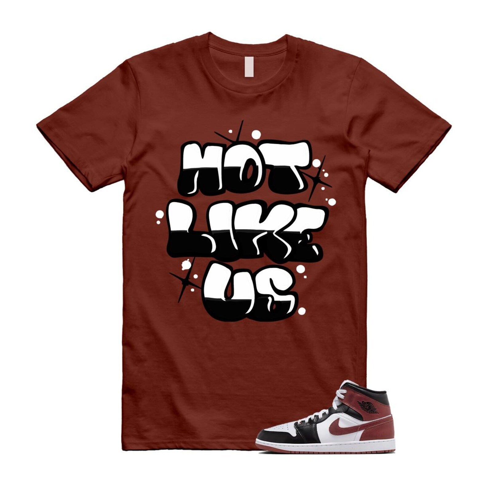 1 Dark Pony White Black Mid SE T Shirt Match NLU HF3216-102 T-Shirt, Sneaker Match Tee