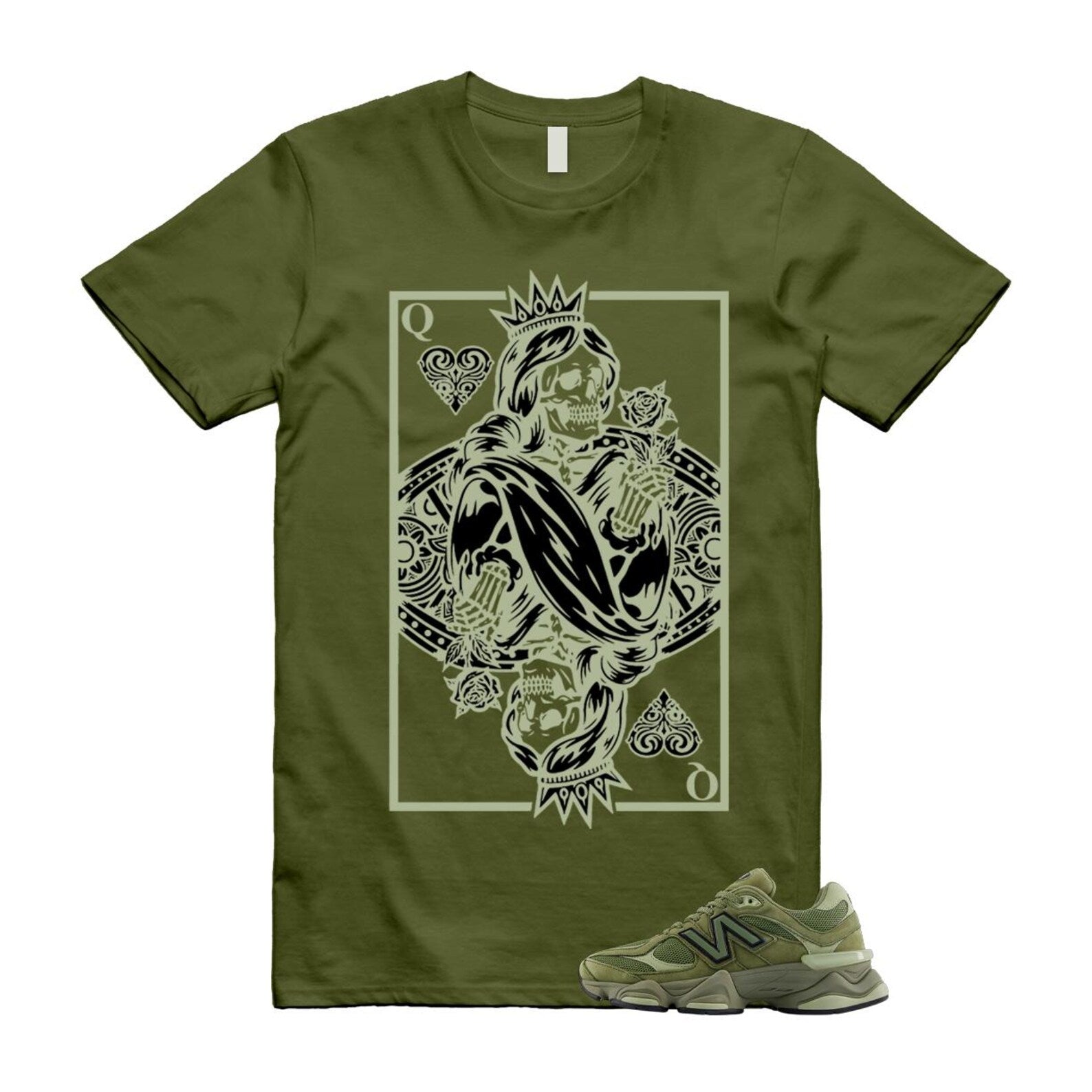 9060 Dark Olivine Green Olive T Shirt Match QC U9060ZGD T-Shirt, Sneaker Match Tee