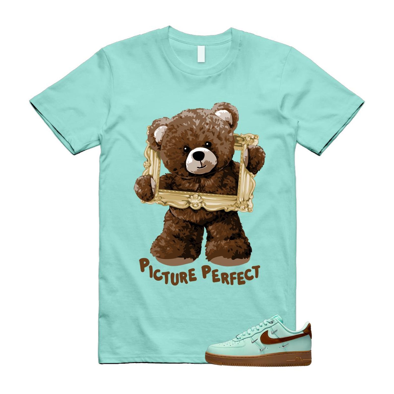 Air Force 1 Mint Chocolate Foam Cacao Wow Mini Low '07 LX T Shirt Match PIC IB8894-329 T-Shirt, Sneaker Match Tee