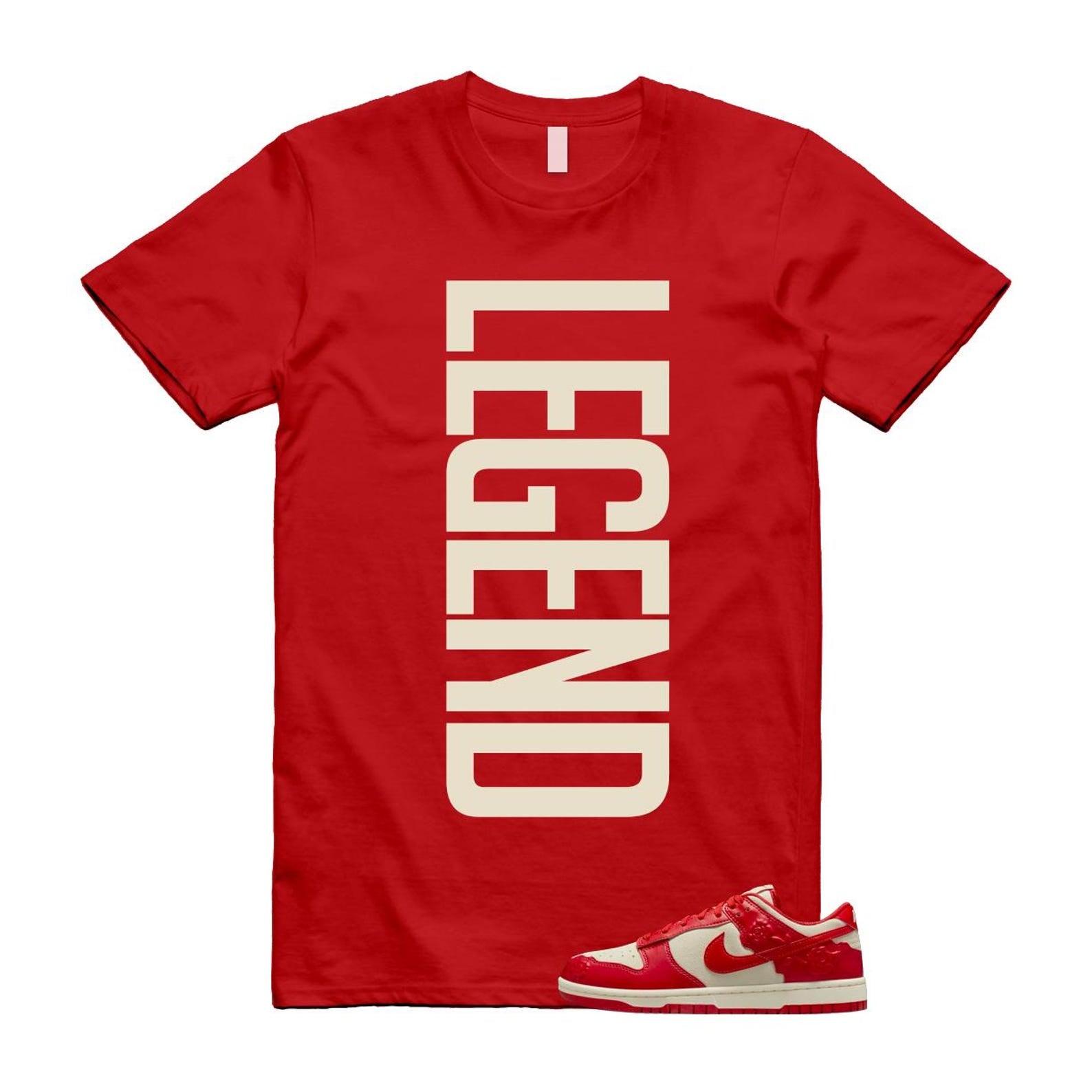 Dunk Red Roses Coconut Milk Pale Ivory Low T Shirt Match LEGEND HF1986-100 T-Shirt, Sneaker Match Tee