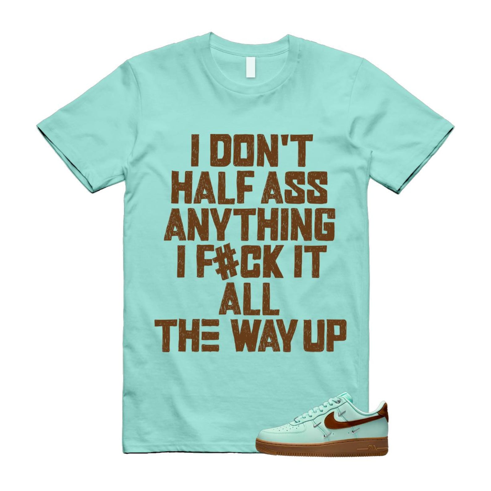 Air Force 1 Mint Chocolate Foam Cacao Wow Mini Low '07 LX T Shirt Match HALF IB8894-329 T-Shirt, Sneaker Match Tee