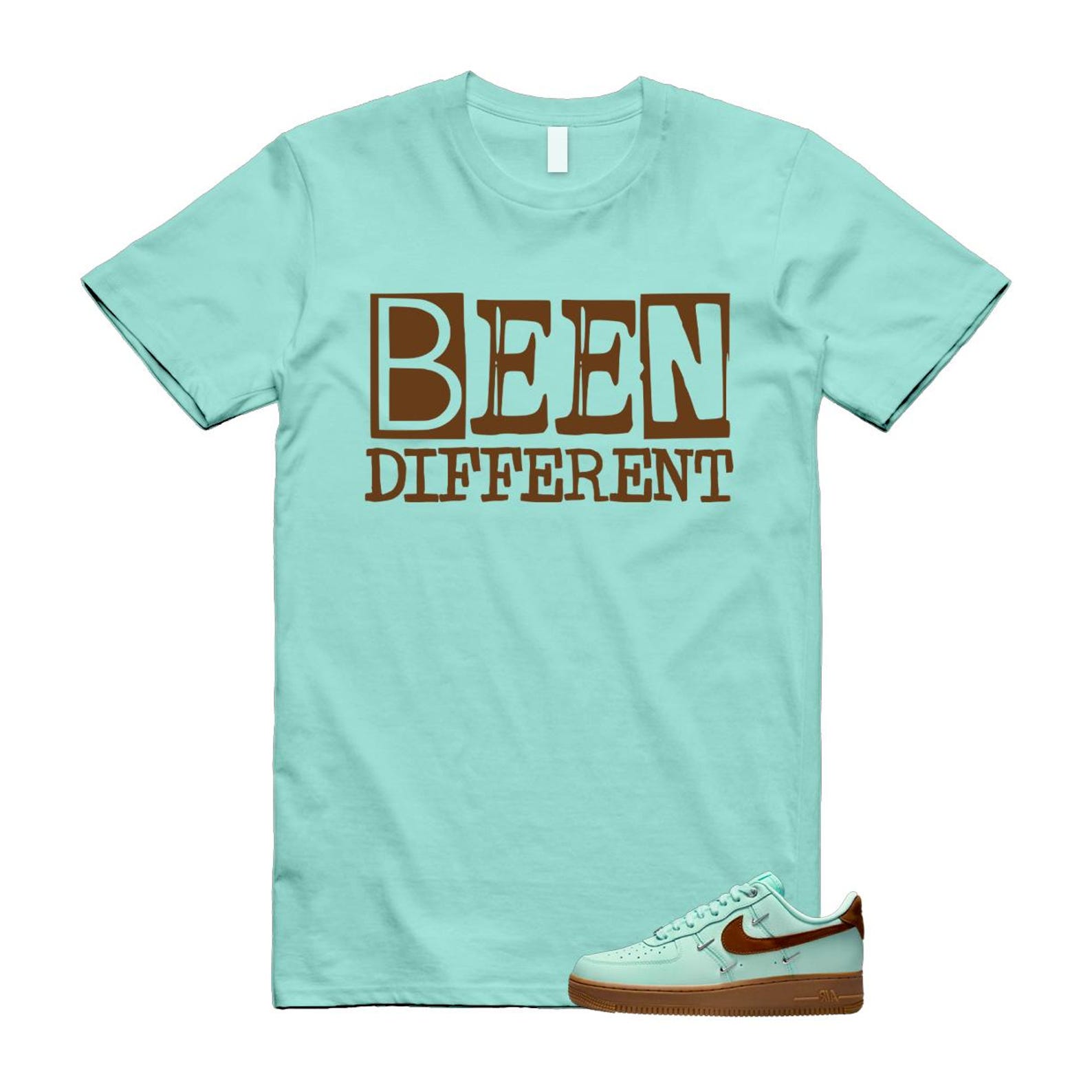 Air Force 1 Mint Chocolate Foam Cacao Wow Mini Low '07 LX T Shirt Match BEEN IB8894-329 T-Shirt, Sneaker Match Tee