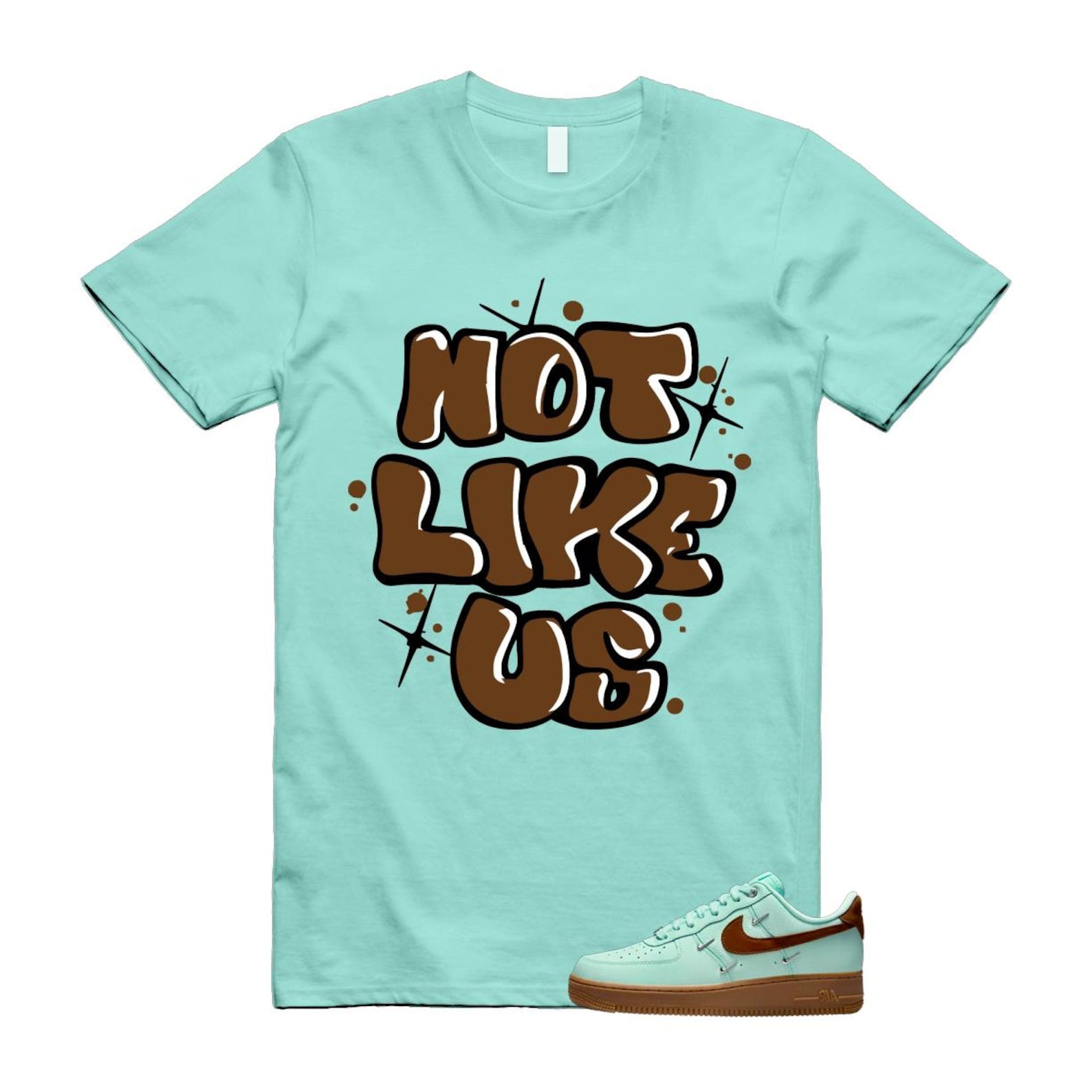 Air Force 1 Mint Chocolate Foam Cacao Wow Mini Low '07 LX T Shirt Match NLU IB8894-329 T-Shirt, Sneaker Match Tee