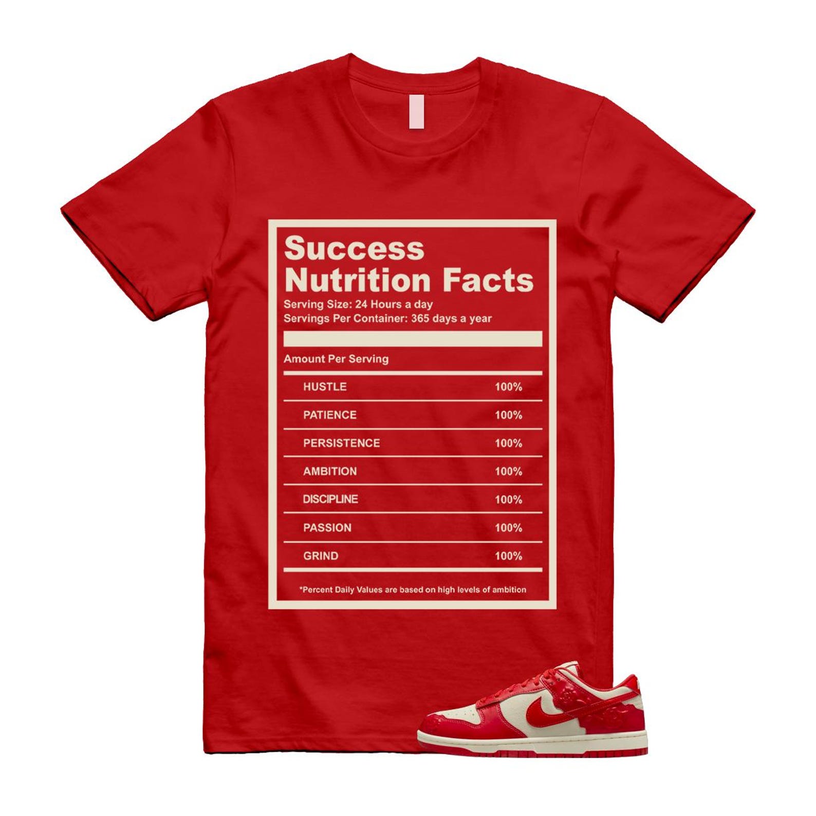 Dunk Red Roses Coconut Milk Pale Ivory Low T Shirt Match SUCC HF1986-100 T-Shirt, Sneaker Match Tee
