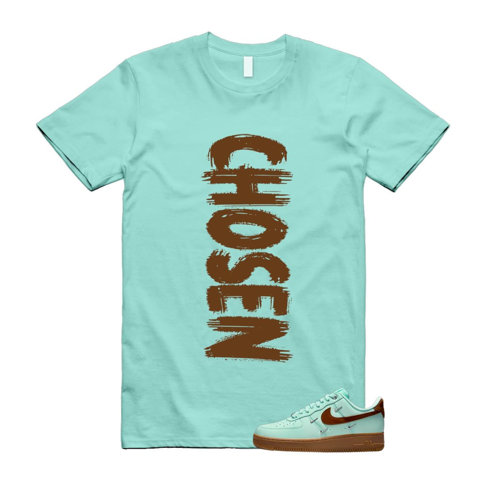 Air Force 1 Mint Chocolate Foam Cacao Wow Mini Low '07 LX T Shirt Match CHOSEN IB8894-329 T-Shirt, Sneaker Match Tee