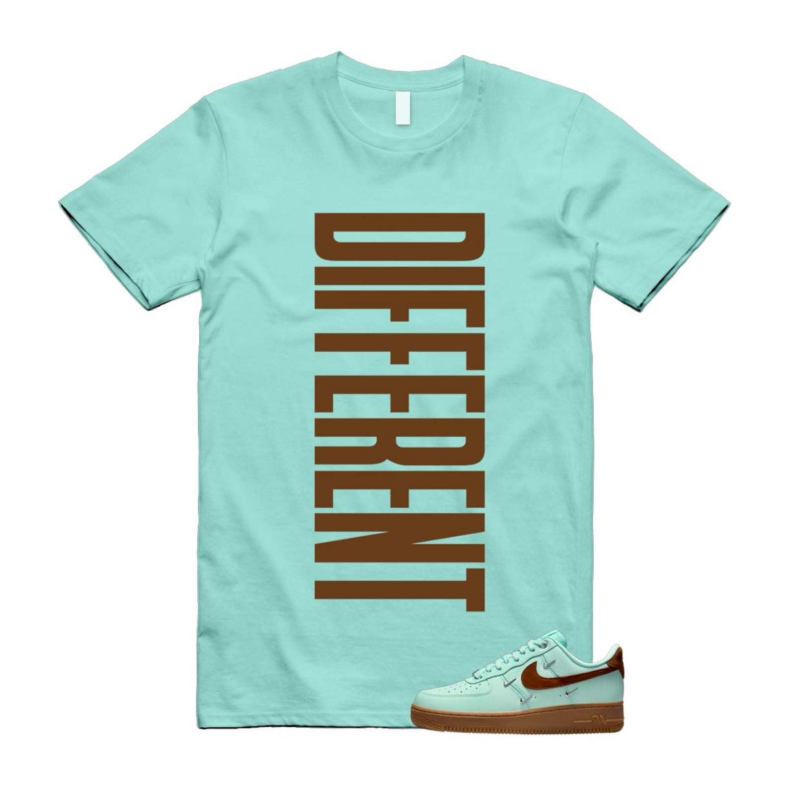 Air Force 1 Mint Chocolate Foam Cacao Wow Mini Low '07 LX T Shirt Match DFRNT IB8894-329 T-Shirt, Sneaker Match Tee
