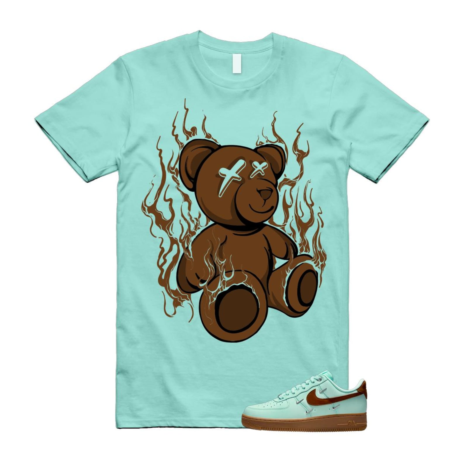 Air Force 1 Mint Chocolate Foam Cacao Wow Mini Low '07 LX T Shirt Match LIT IB8894-329 T-Shirt, Sneaker Match Tee
