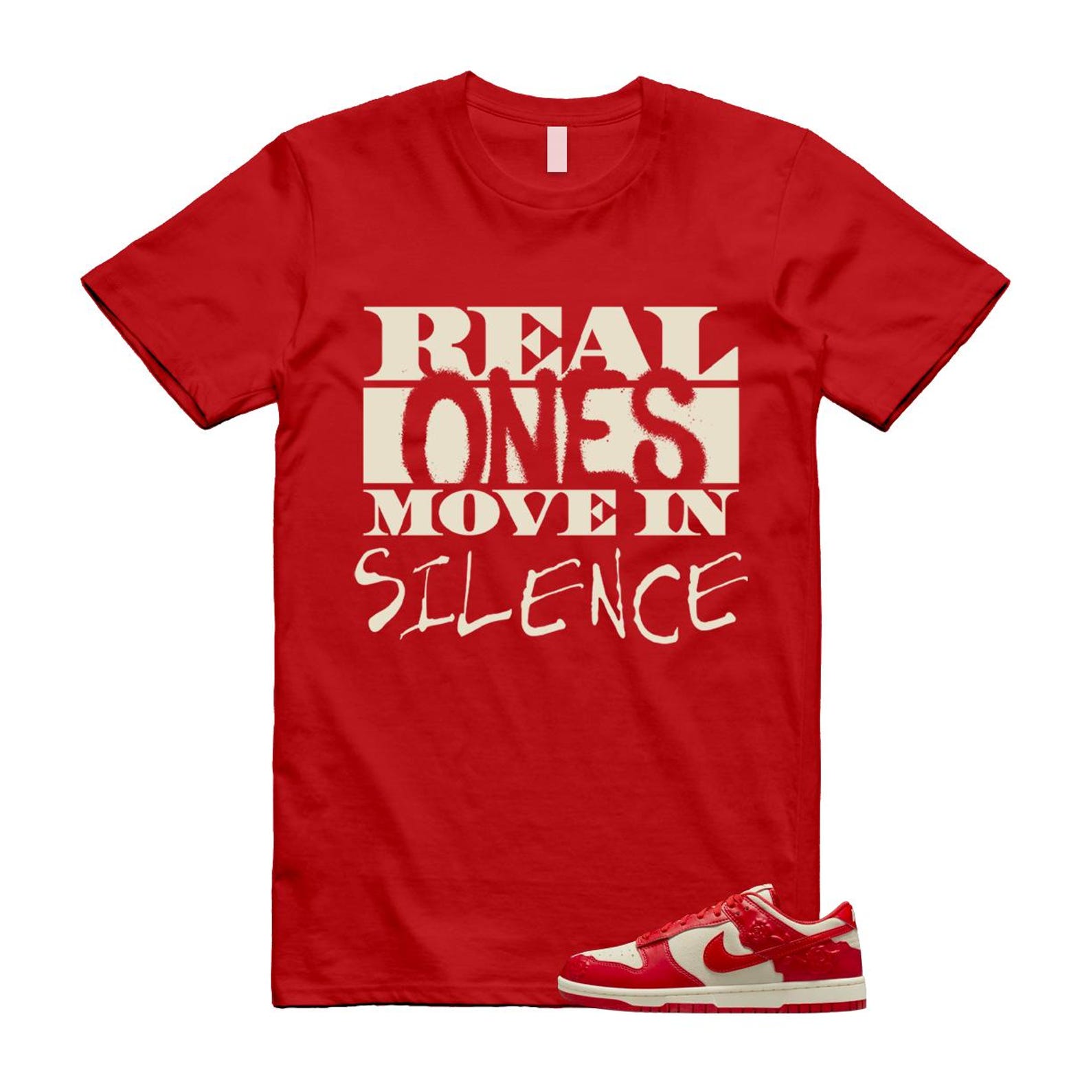 Dunk Red Roses Coconut Milk Pale Ivory Low T Shirt Match REAL HF1986-100 T-Shirt, Sneaker Match Tee