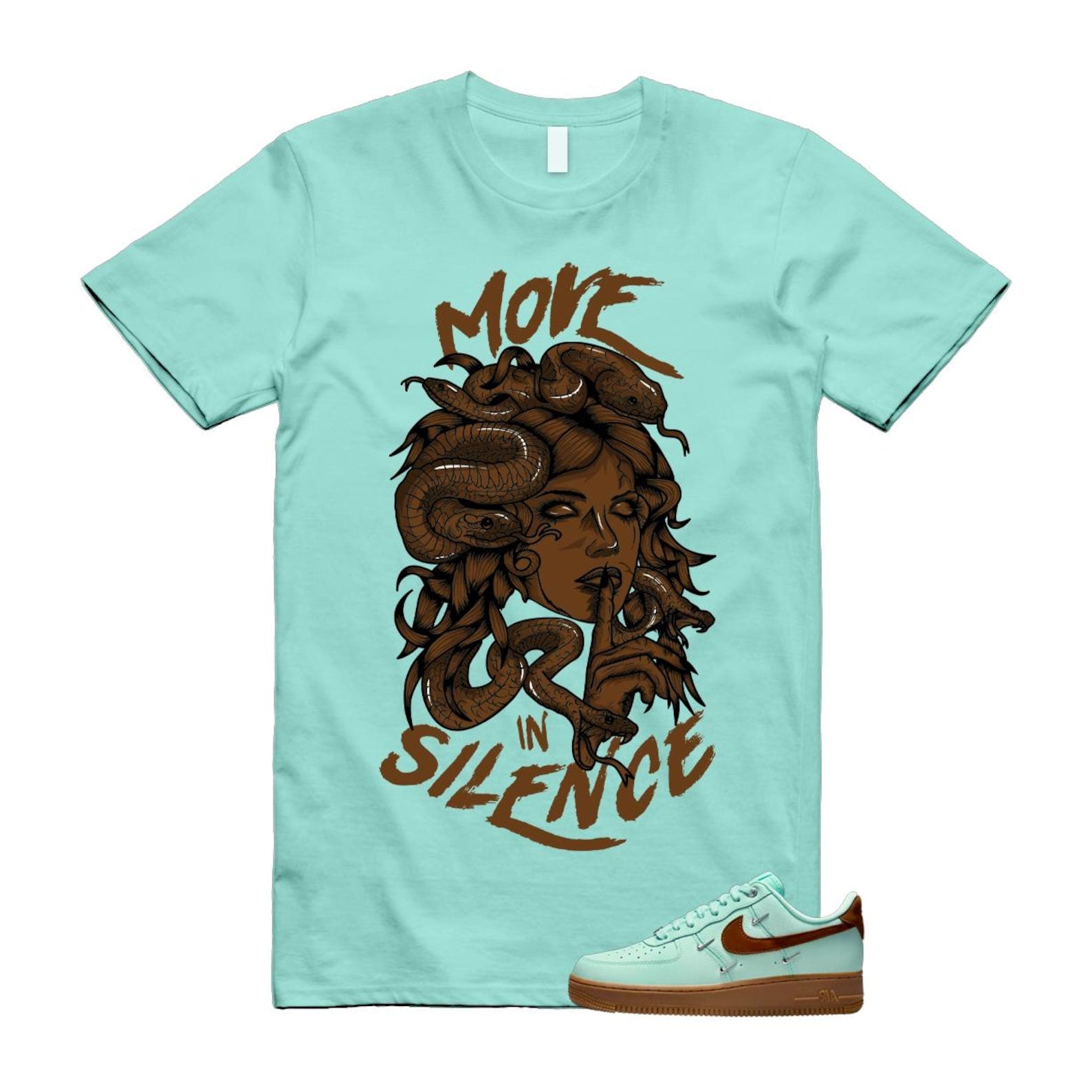 Air Force 1 Mint Chocolate Foam Cacao Wow Mini Low '07 LX T Shirt Match MIS IB8894-329 T-Shirt, Sneaker Match Tee