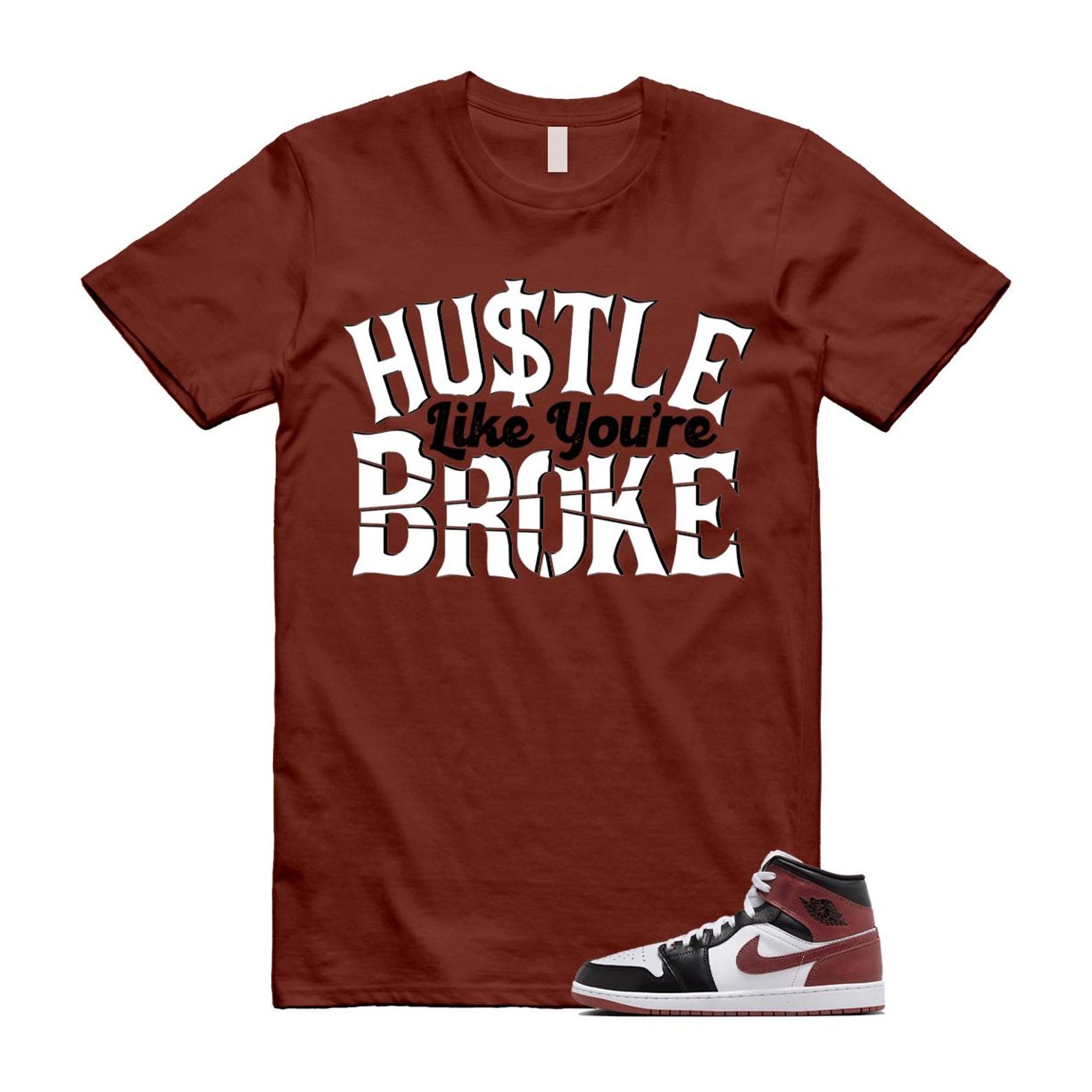 1 Dark Pony White Black Mid SE T Shirt Match BROKE HF3216-102 T-Shirt, Sneaker Match Tee