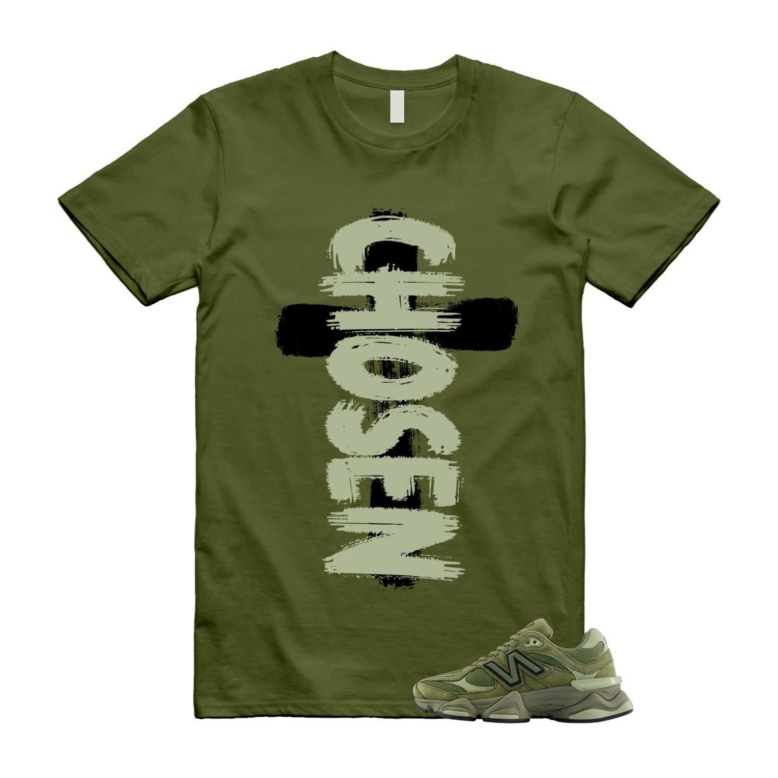 9060 Dark Olivine Green Olive T Shirt Match CHOSEN U9060ZGD T-Shirt, Sneaker Match Tee