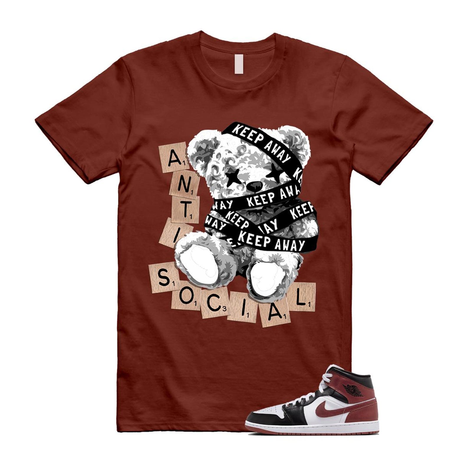 1 Dark Pony White Black Mid SE T Shirt Match ANTI HF3216-102 T-Shirt, Sneaker Match Tee