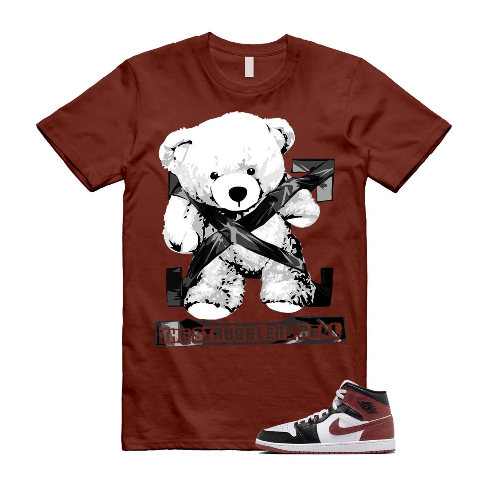 1 Dark Pony White Black Mid SE T Shirt Match STRUG HF3216-102 T-Shirt, Sneaker Match Tee