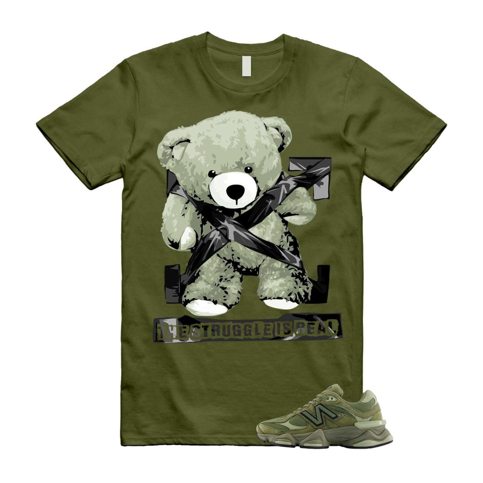9060 Dark Olivine Green Olive T Shirt Match STRUG U9060ZGD T-Shirt, Sneaker Match Tee