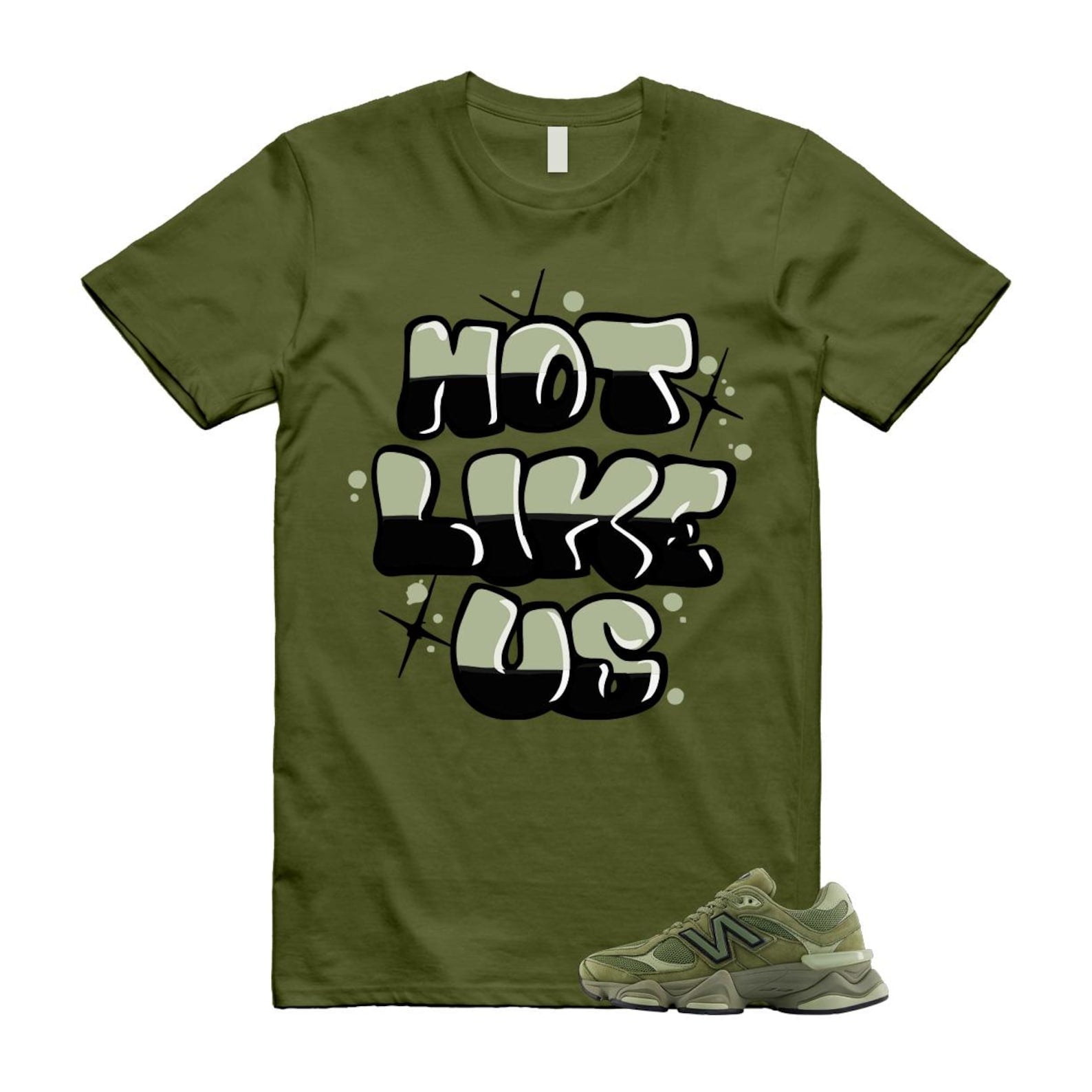 9060 Dark Olivine Green Olive T Shirt Match NLU U9060ZGD T-Shirt, Sneaker Match Tee