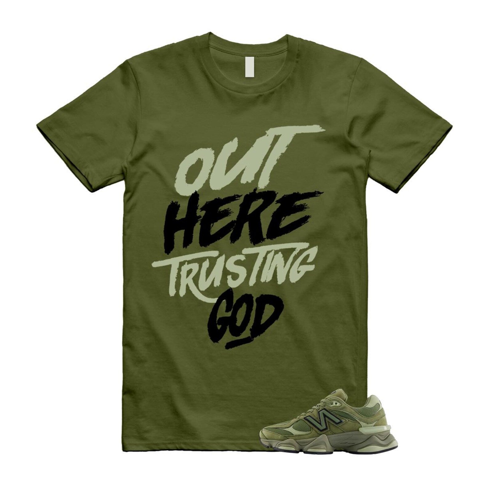 9060 Dark Olivine Green Olive T Shirt Match TG U9060ZGD T-Shirt, Sneaker Match Tee