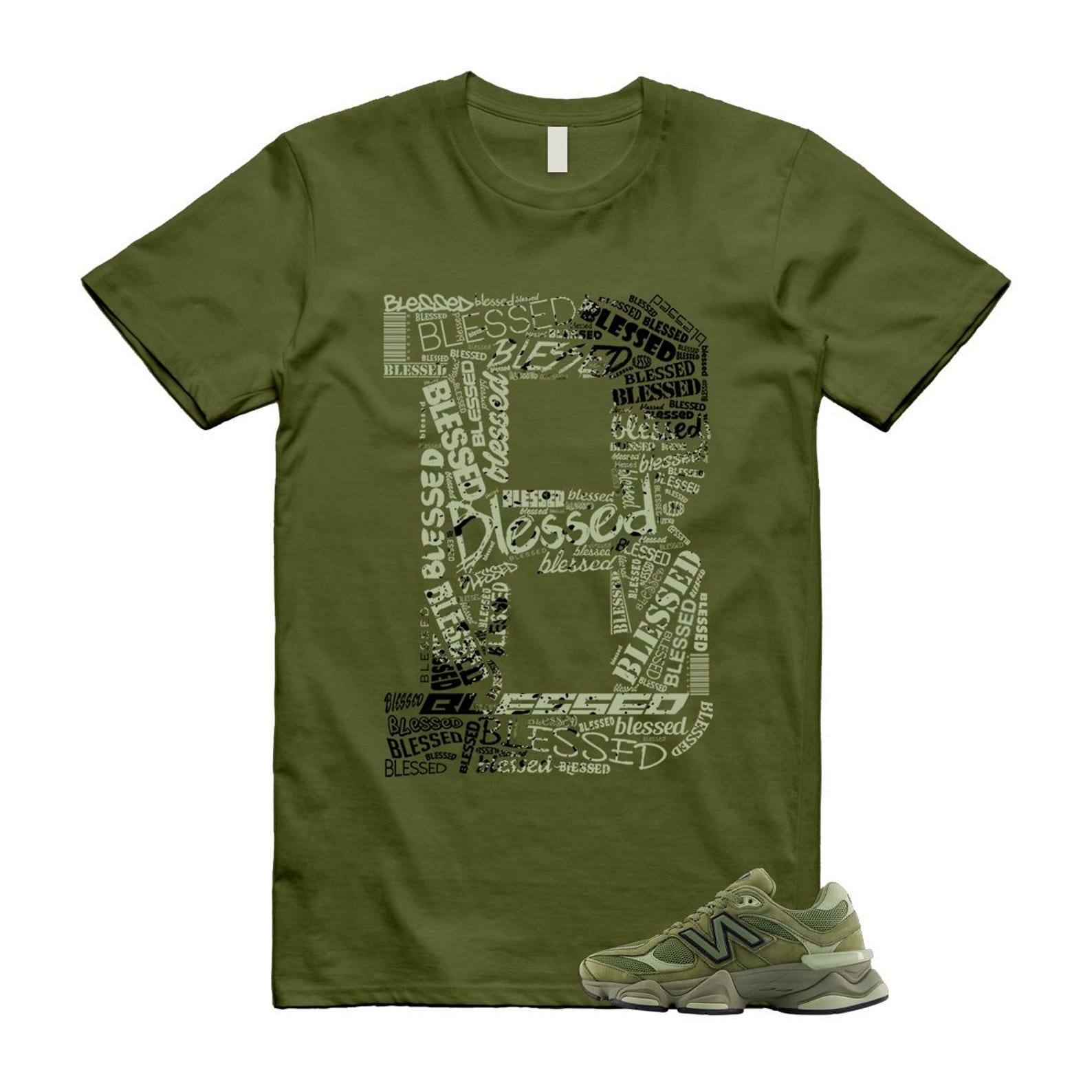 9060 Dark Olivine Green Olive T Shirt Match B BLS U9060ZGD T-Shirt, Sneaker Match Tee