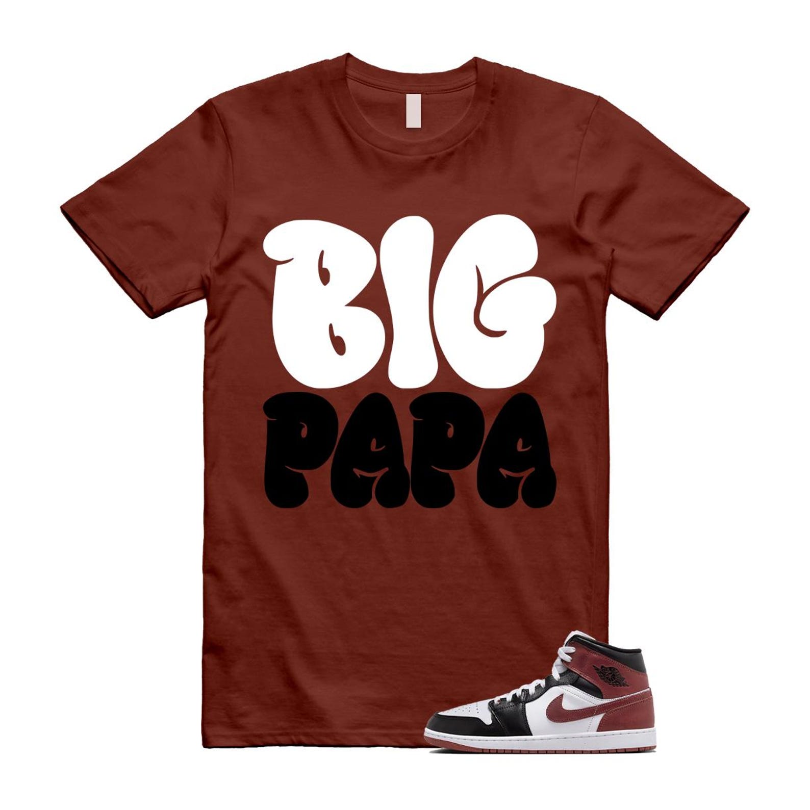 1 Dark Pony White Black Mid SE T Shirt Match PAPA HF3216-102 T-Shirt, Sneaker Match Tee