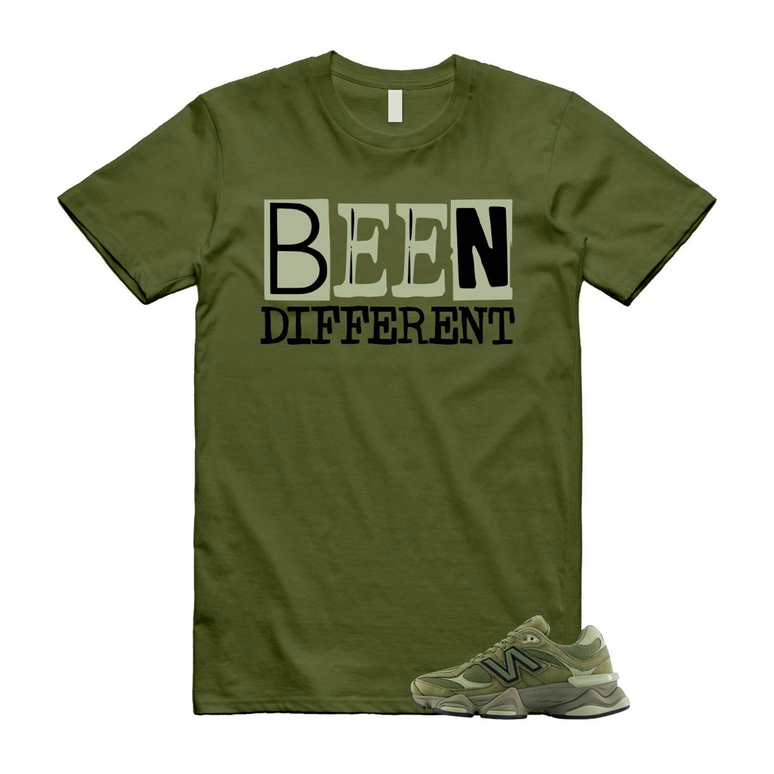 9060 Dark Olivine Green Olive T Shirt Match BEEN U9060ZGD T-Shirt, Sneaker Match Tee