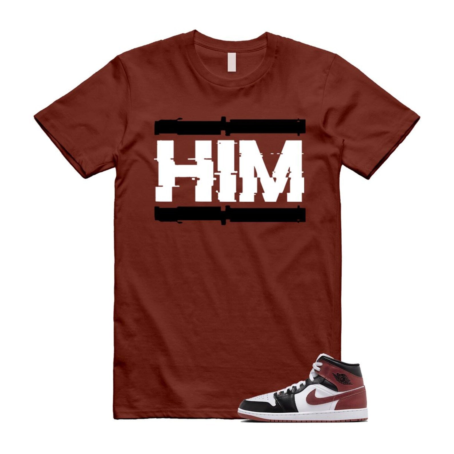 1 Dark Pony White Black Mid SE T Shirt Match HIM HF3216-102 T-Shirt, Sneaker Match Tee