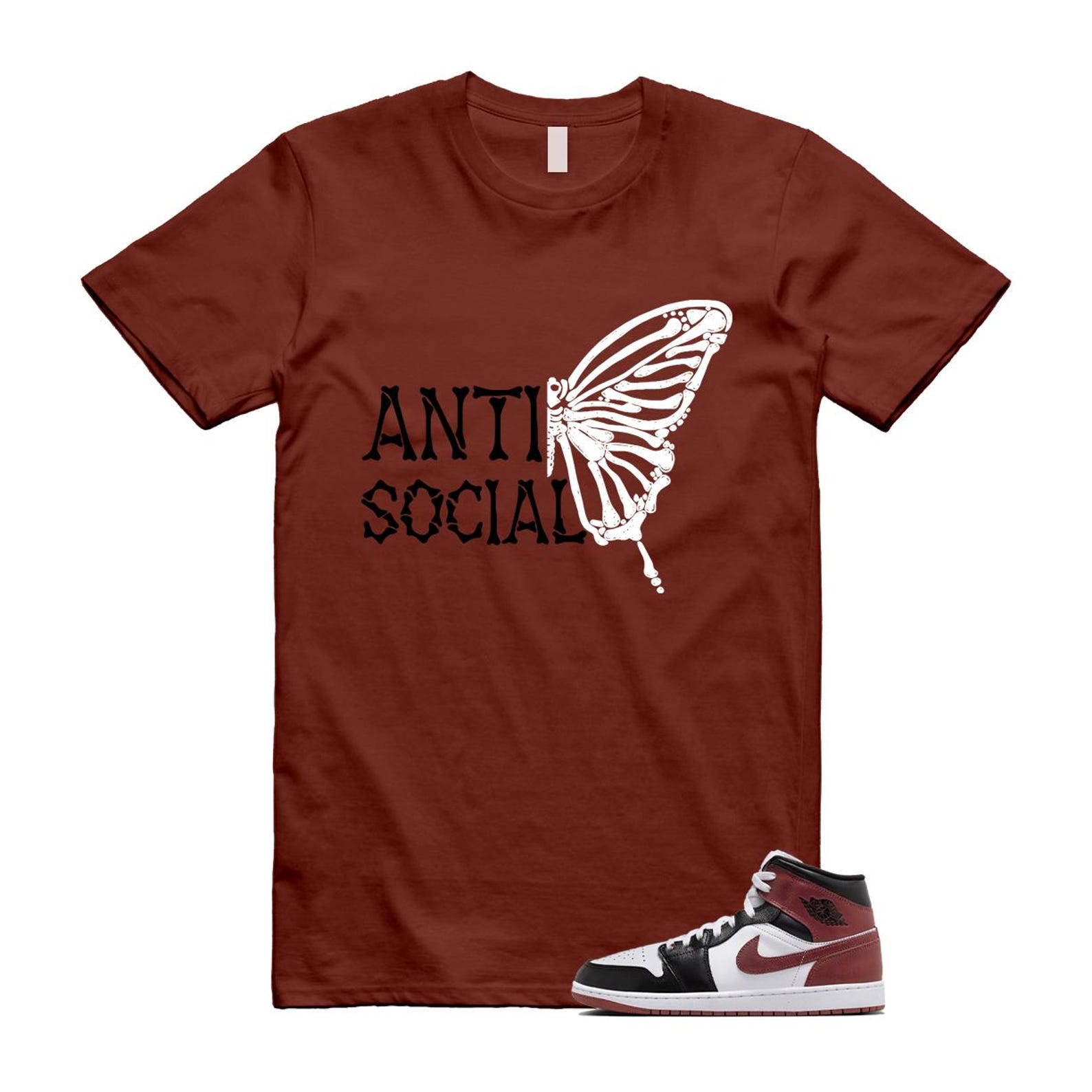 1 Dark Pony White Black Mid SE T Shirt Match ASB HF3216-102 T-Shirt, Sneaker Match Tee