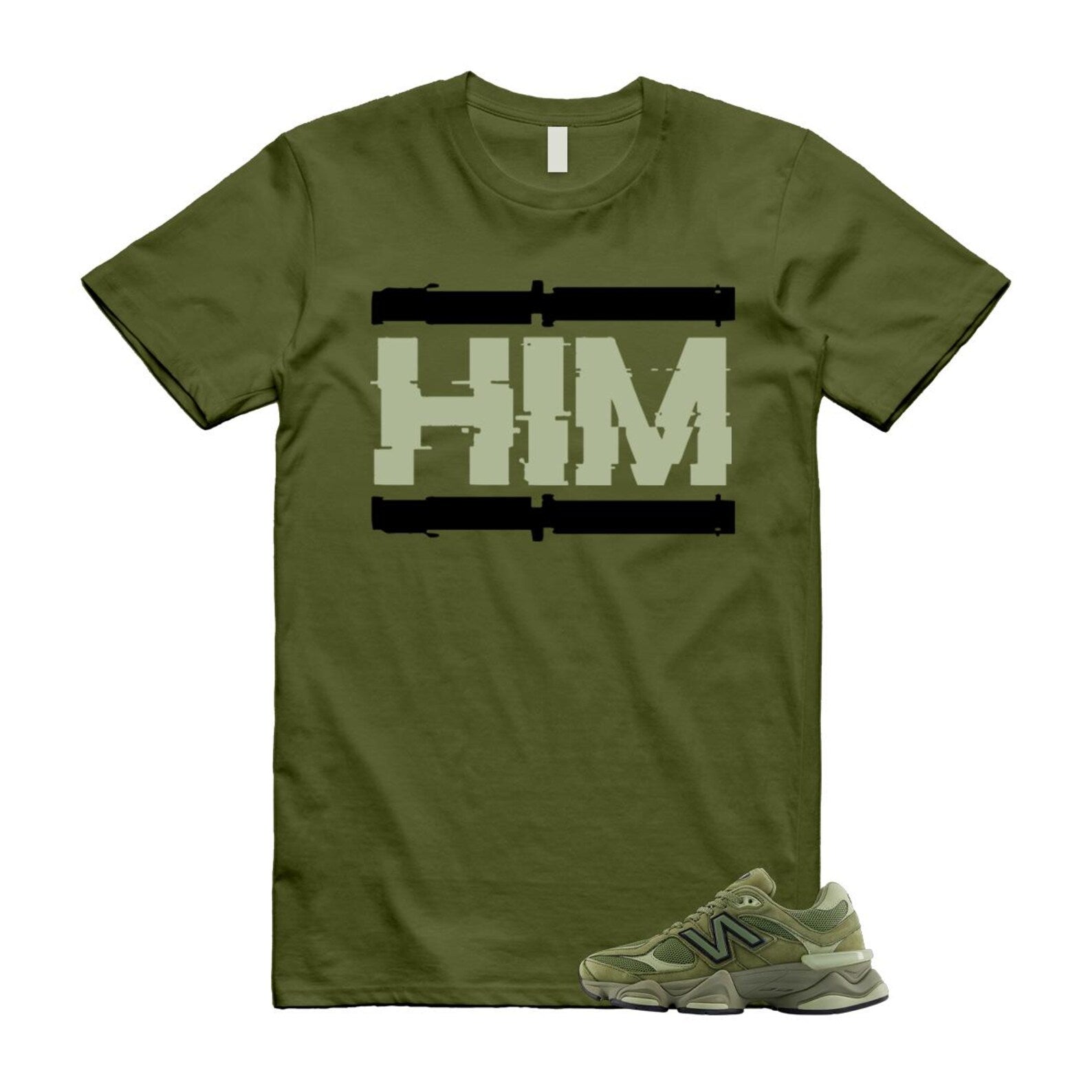 9060 Dark Olivine Green Olive T Shirt Match HIM U9060ZGD T-Shirt, Sneaker Match Tee
