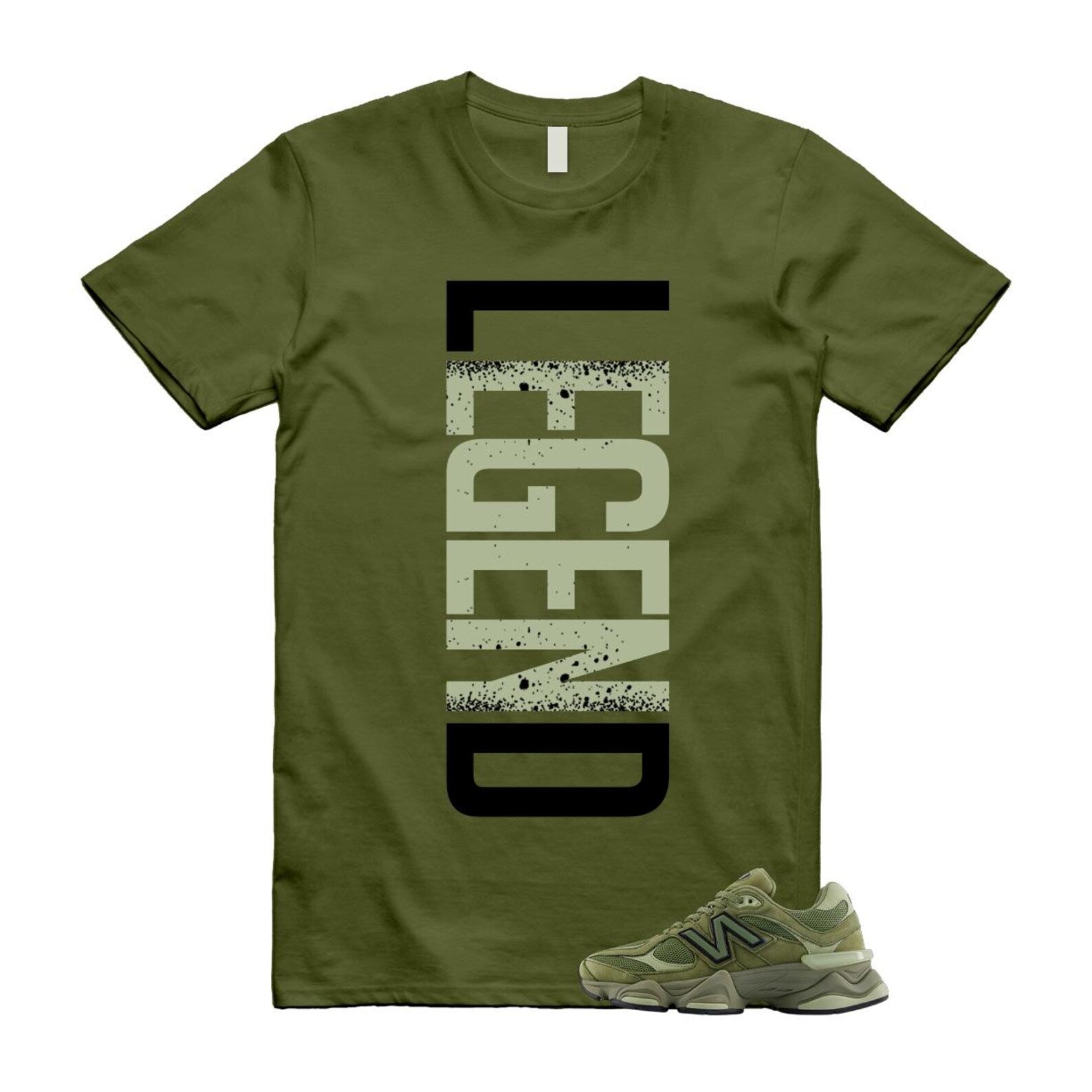 9060 Dark Olivine Green Olive T Shirt Match LEGEND U9060ZGD T-Shirt, Sneaker Match Tee