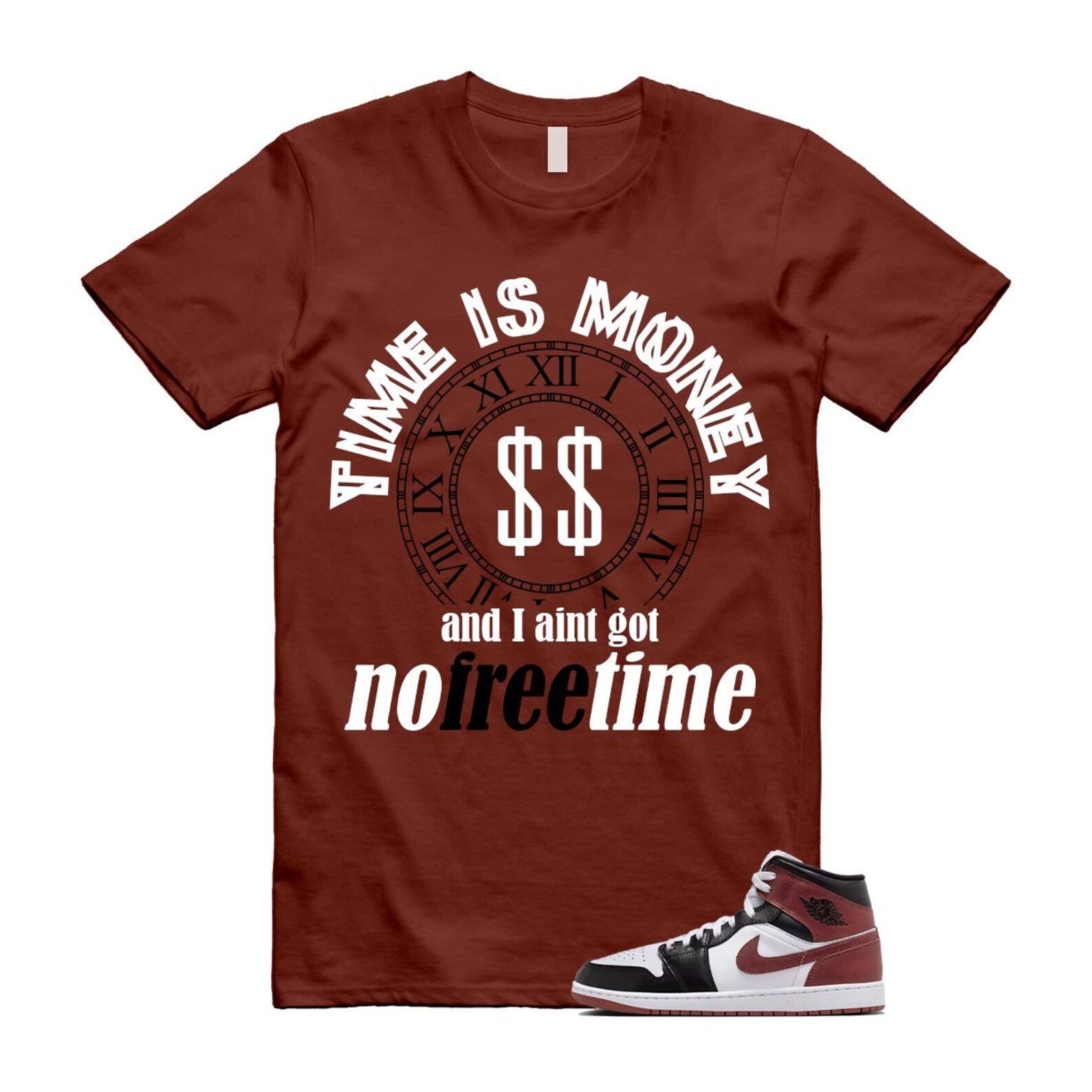 1 Dark Pony White Black Mid SE T Shirt Match FREE HF3216-102 T-Shirt, Sneaker Match Tee