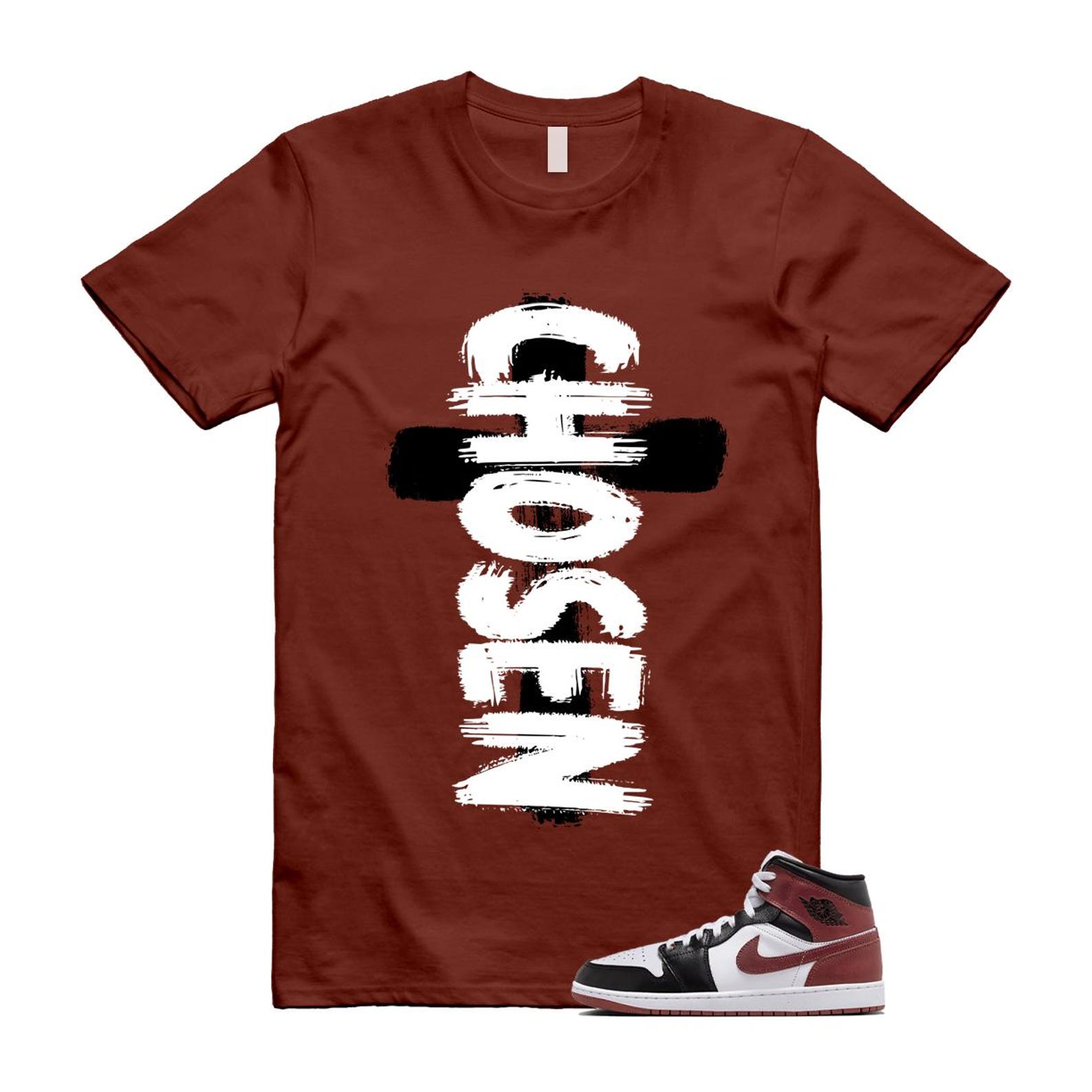 1 Dark Pony White Black Mid SE T Shirt Match CHOSEN HF3216-102 T-Shirt, Sneaker Match Tee