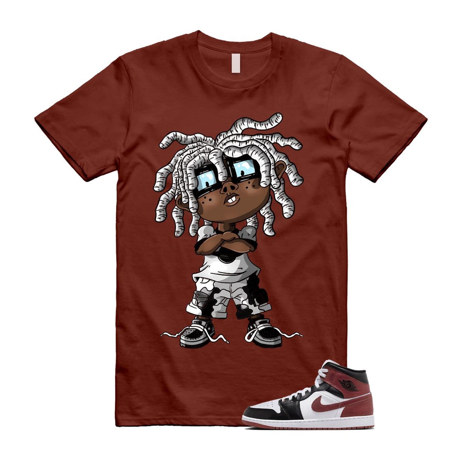 1 Dark Pony White Black Mid SE T Shirt Match CHONGO HF3216-102 T-Shirt, Sneaker Match Tee