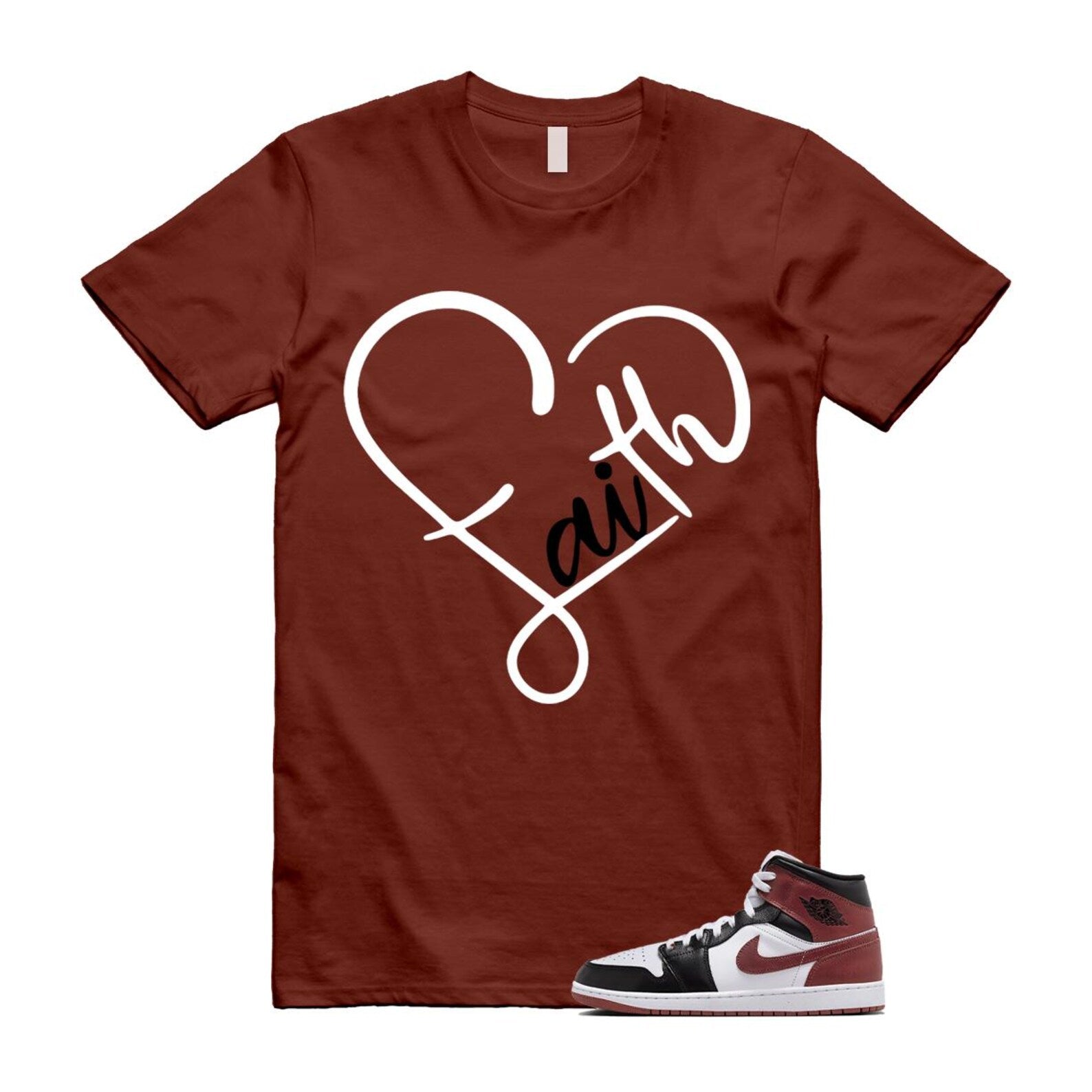1 Dark Pony White Black Mid SE T Shirt Match FAITH HF3216-102 T-Shirt, Sneaker Match Tee