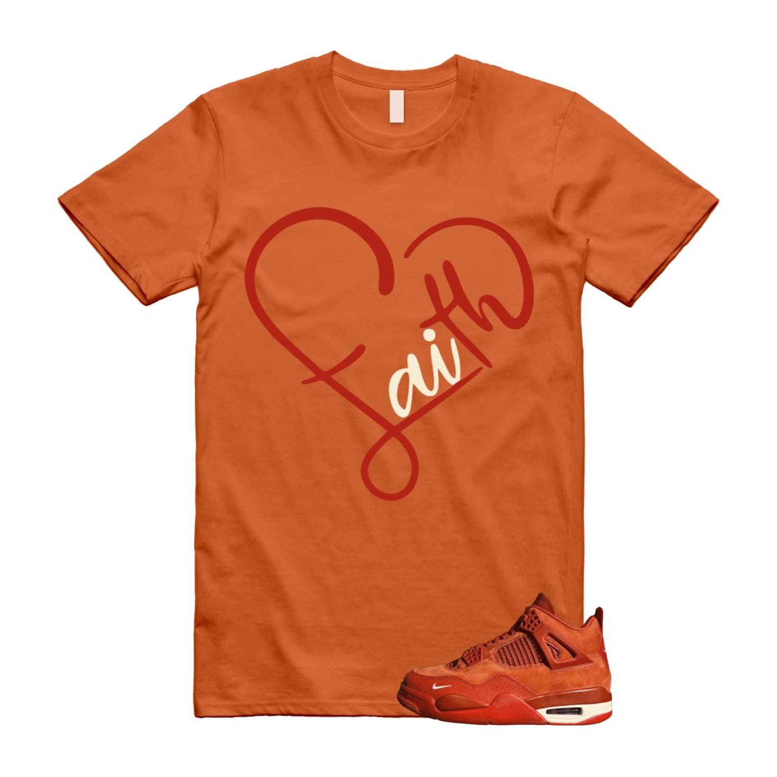 4 Brick By Brick Cinnabar Firewood Orange T Shirt Match FAITH, HF4340-800 Sneaker Match Tees T-Shirt, Sneaker Match Tee