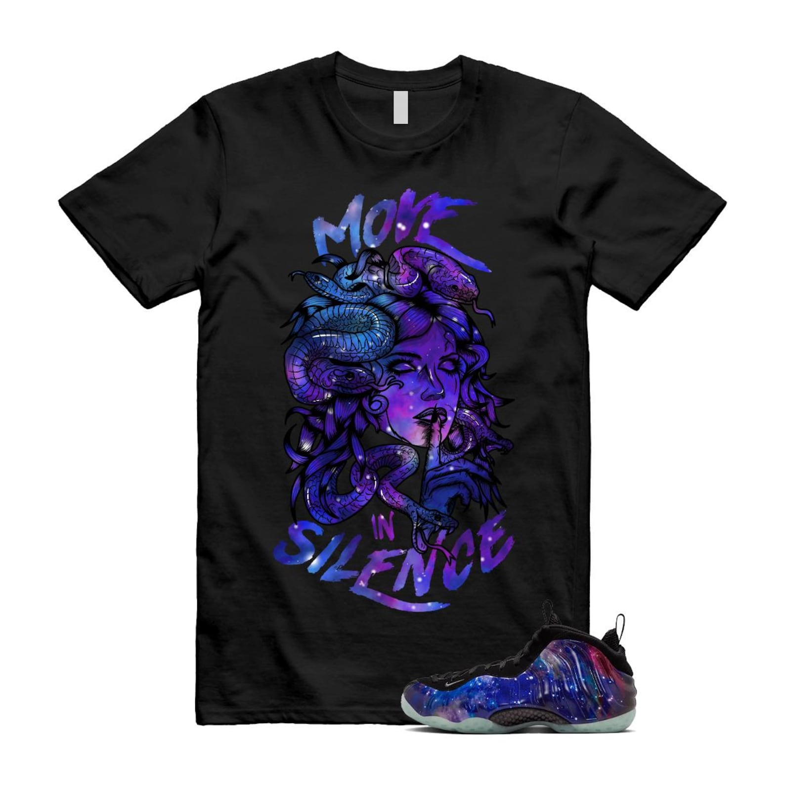 Galaxy Air Foamposite One 2025 Obsidian Black Anthracite T Shirt Match MIS, FQ4303-400 Sneaker Match Tees T-Shirt, Sneaker Match Tee