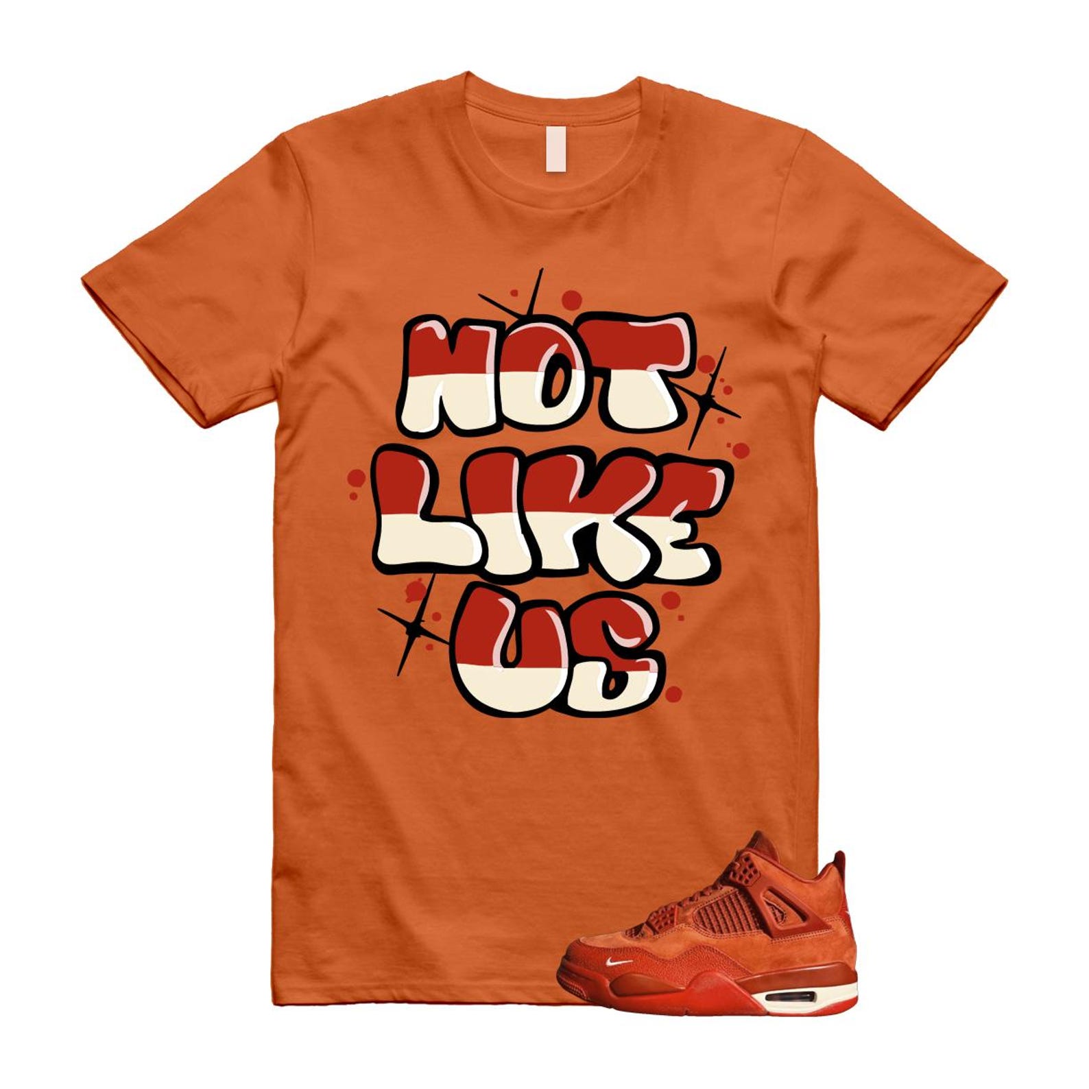 4 Brick By Brick Cinnabar Firewood Orange T Shirt Match NLU, HF4340-800 Sneaker Match Tees T-Shirt, Sneaker Match Tee