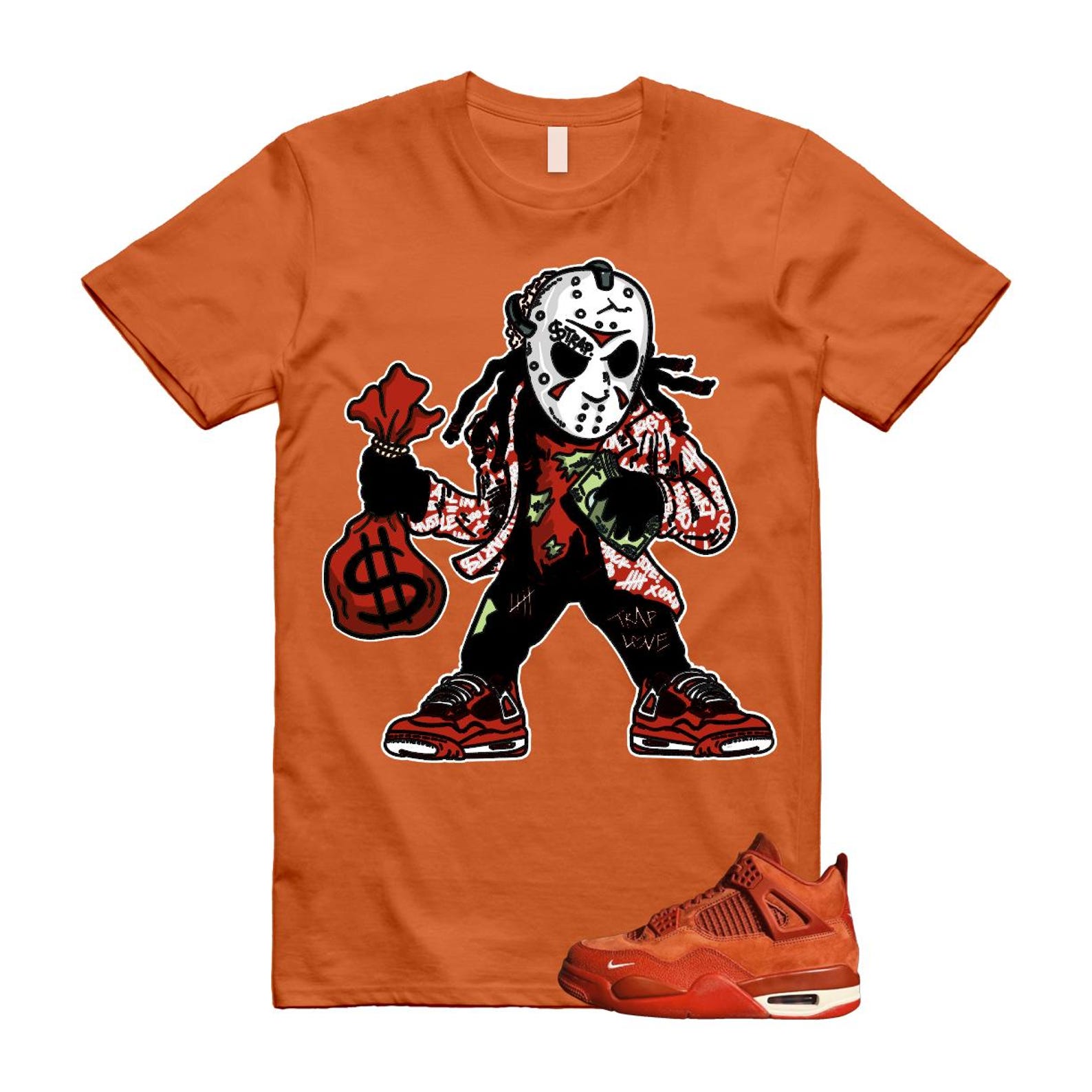 4 Brick By Brick Cinnabar Firewood Orange T Shirt Match JASON, HF4340-800 Sneaker Match Tees T-Shirt, Sneaker Match Tee