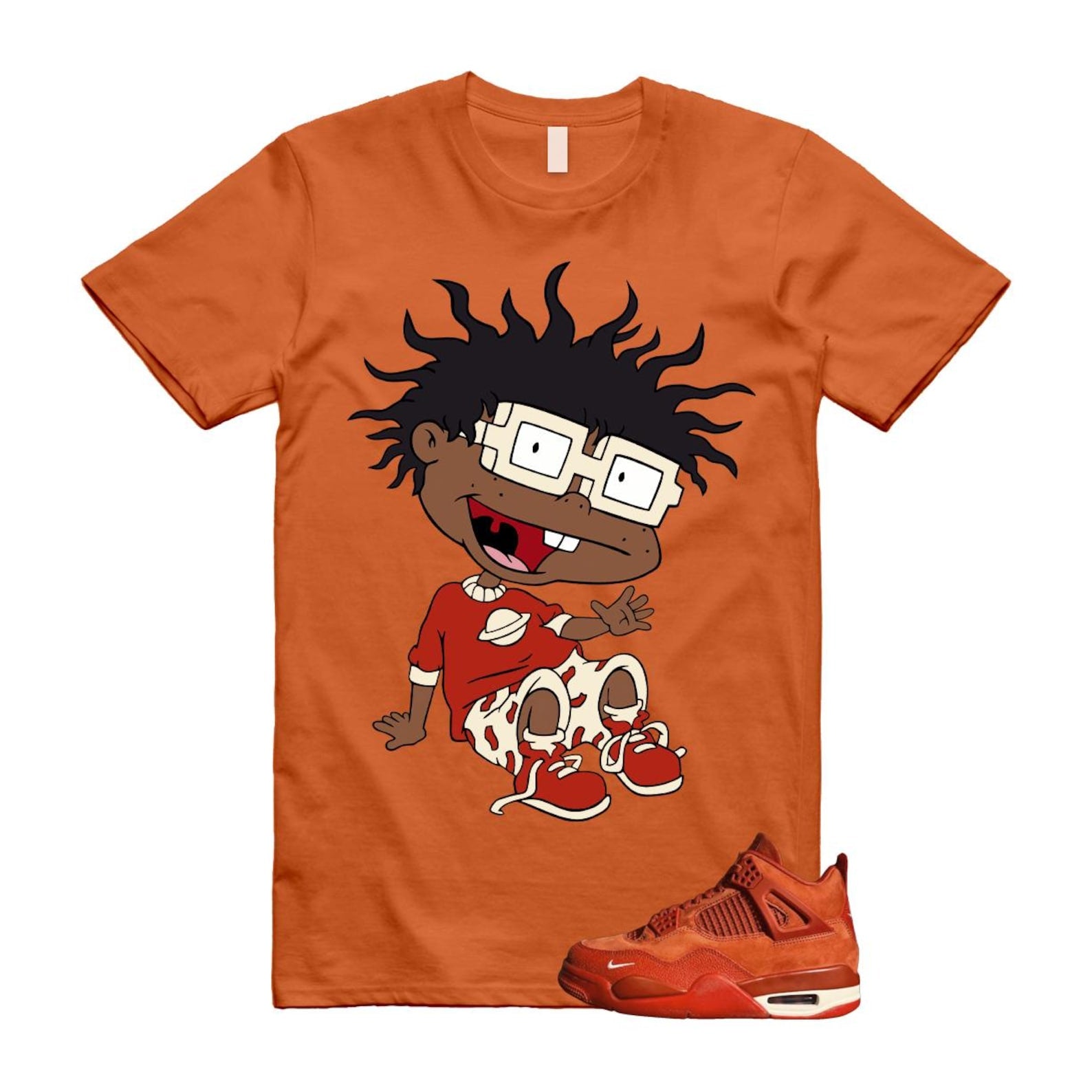4 Brick By Brick Cinnabar Firewood Orange T Shirt Match FINSTER,  HF4340-800 Sneaker Match Tees T-Shirt, Sneaker Match Tee