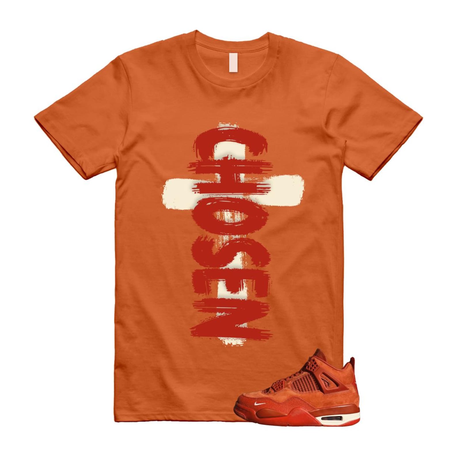 4 Brick By Brick Cinnabar Firewood Orange T Shirt Match CHOSEN, HF4340-800 Sneaker Match Tees T-Shirt, Sneaker Match Tee