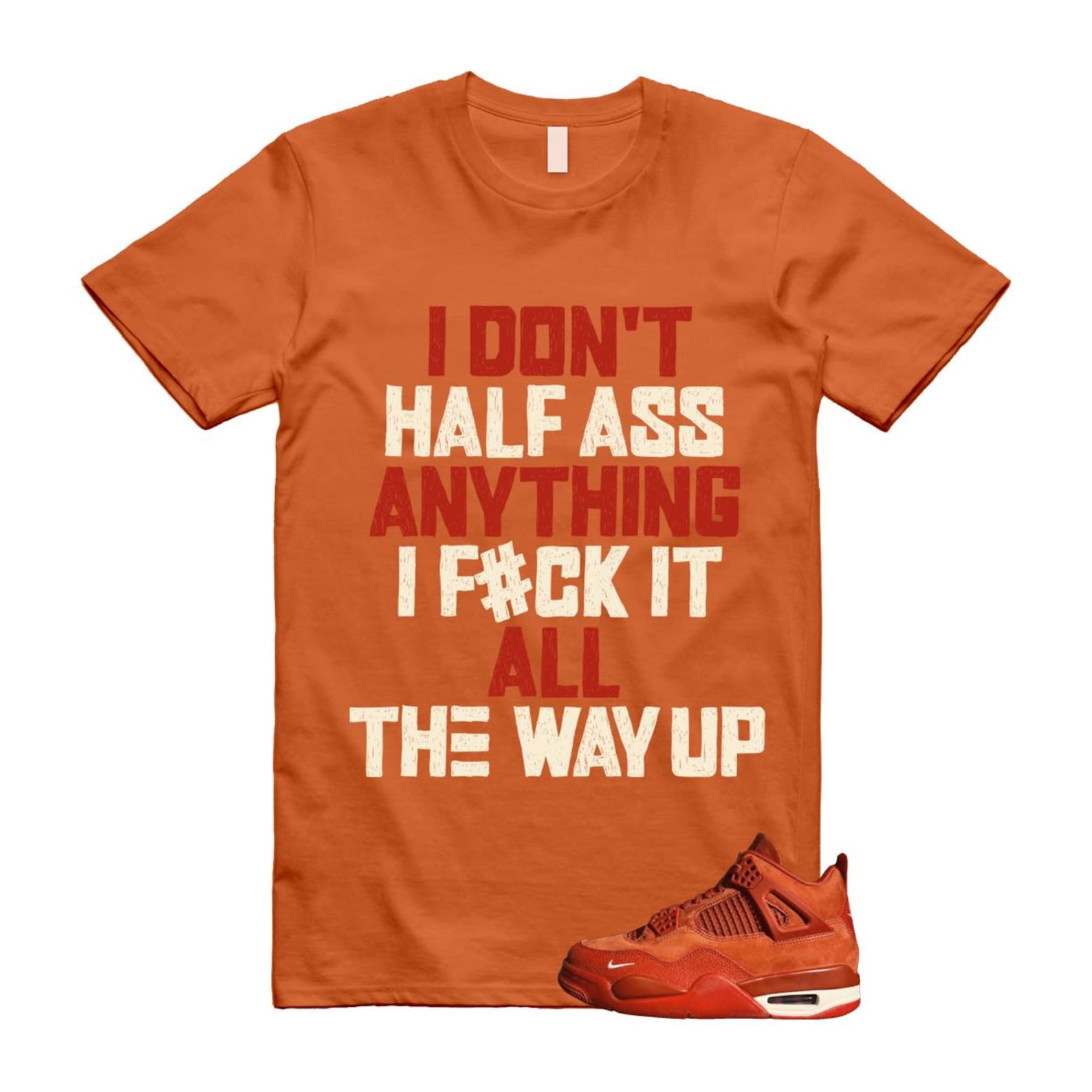 4 Brick By Brick Cinnabar Firewood Orange T Shirt Match HALF, HF4340-800 Sneaker Match Tees T-Shirt, Sneaker Match Tee