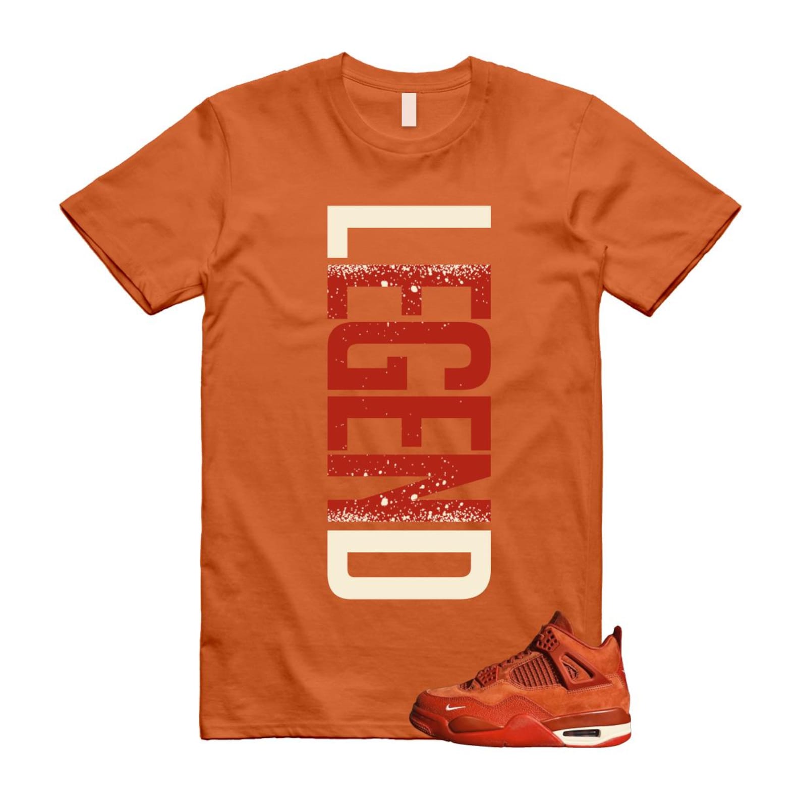 4 Brick By Brick Cinnabar Firewood Orange T Shirt Match LEGEND, HF4340-800 Sneaker Match Tees T-Shirt, Sneaker Match Tee