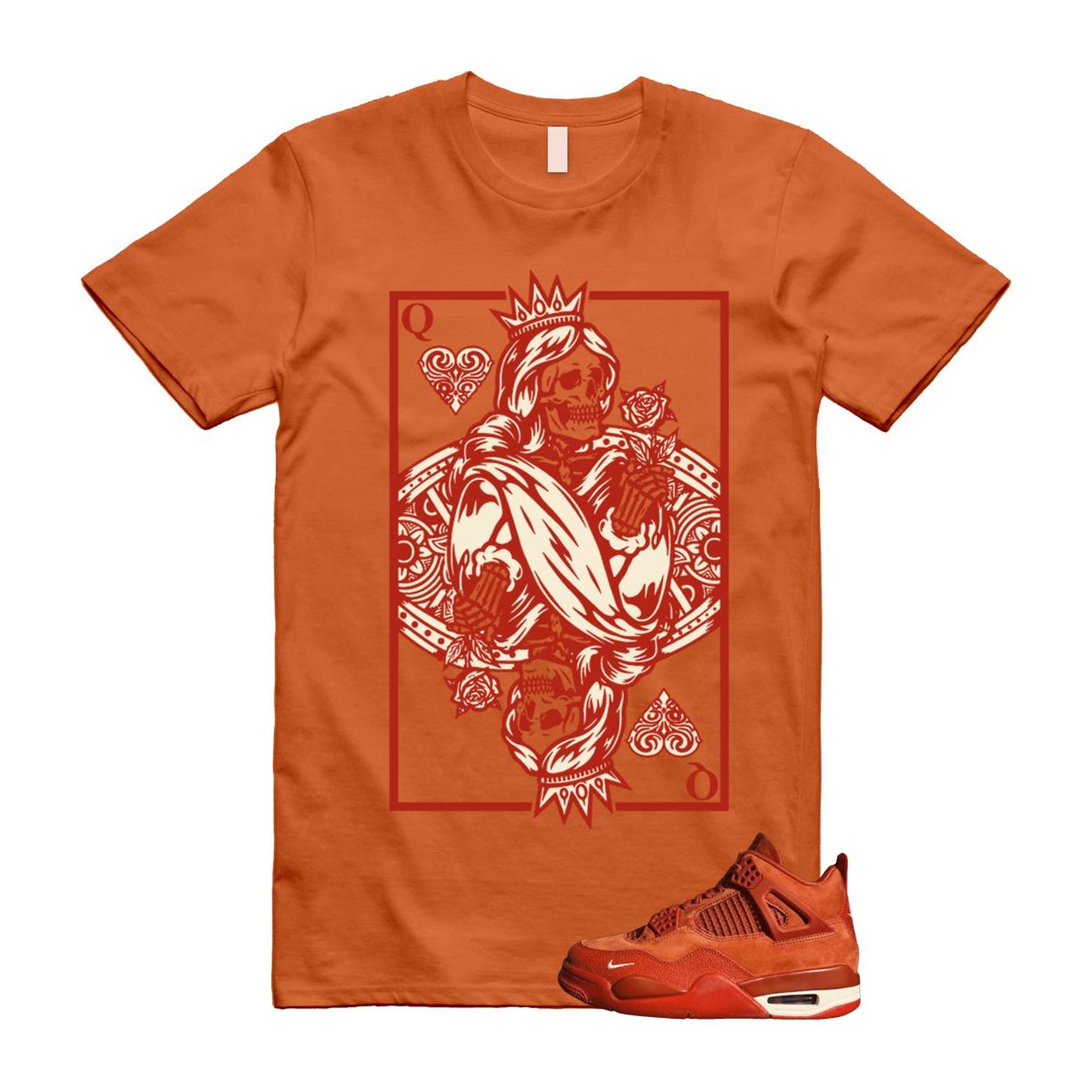 4 Brick By Brick Cinnabar Firewood Orange T Shirt Match QC, HF4340-800 Sneaker Match Tees T-Shirt, Sneaker Match Tee