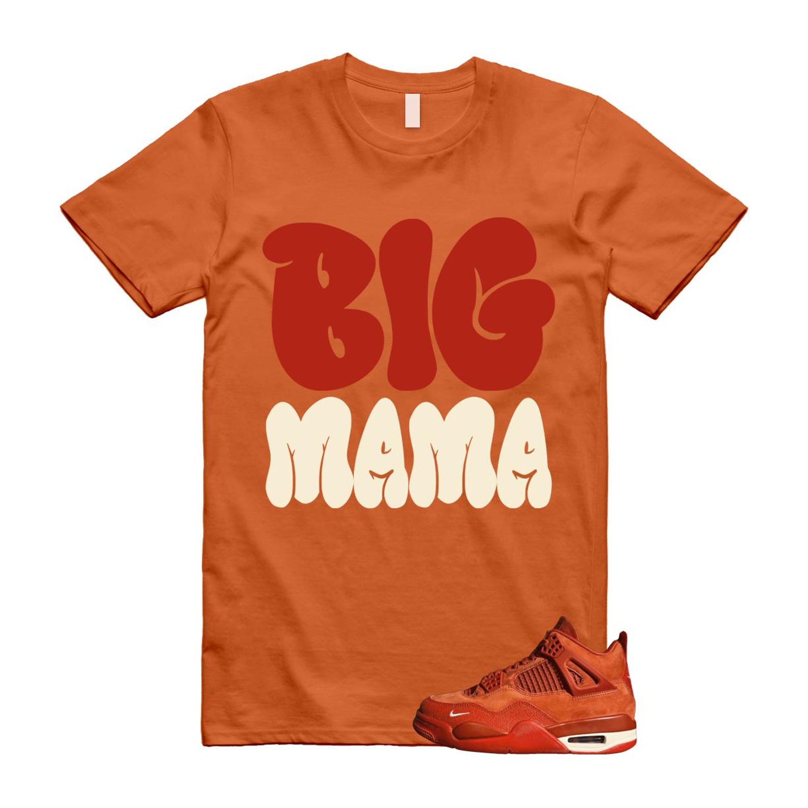 4 Brick By Brick Cinnabar Firewood Orange T Shirt Match MAMA, HF4340-800 Sneaker Match Tees T-Shirt, Sneaker Match Tee