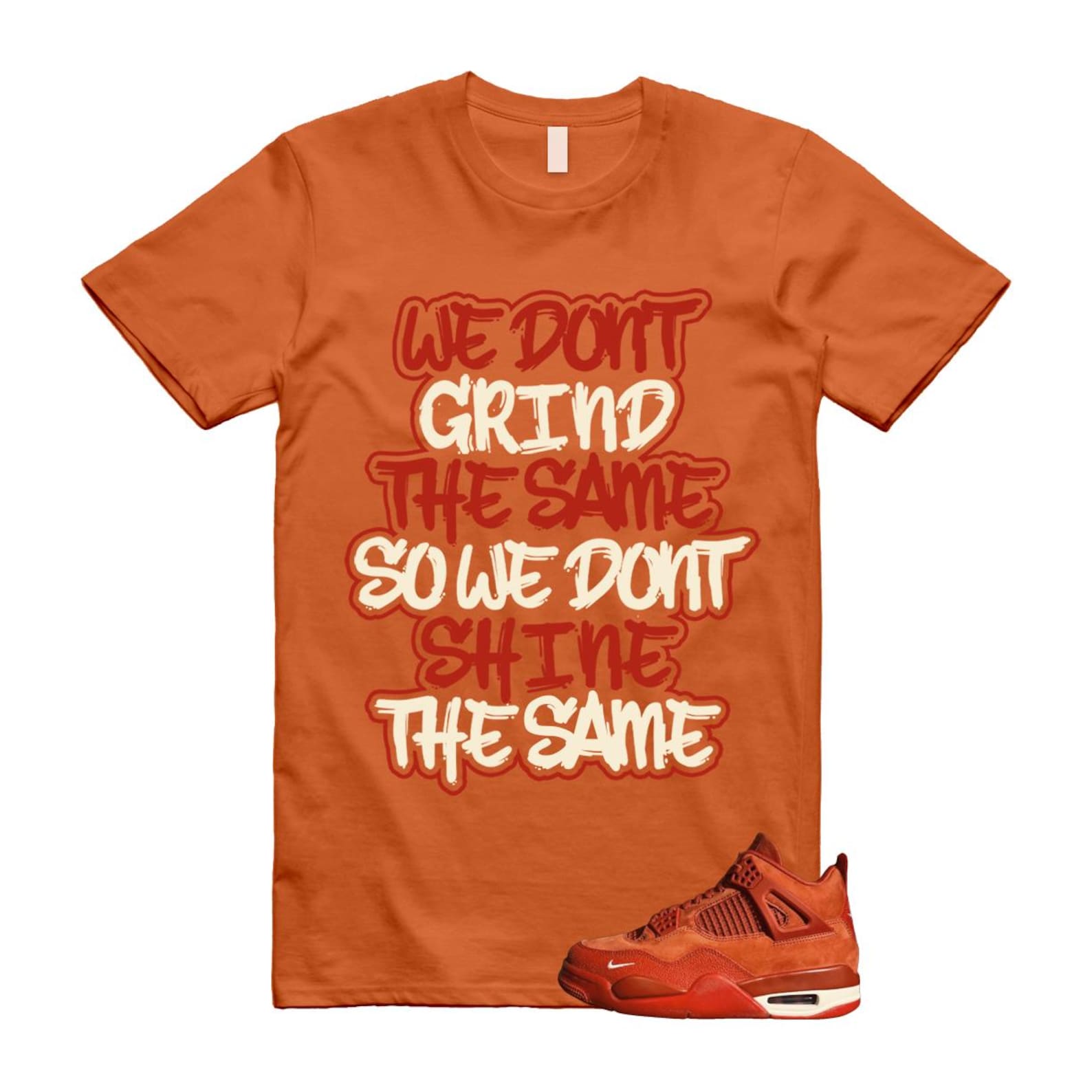 4 Brick By Brick Cinnabar Firewood Orange T Shirt Match GRIND, HF4340-800 Sneaker Match Tees T-Shirt, Sneaker Match Tee