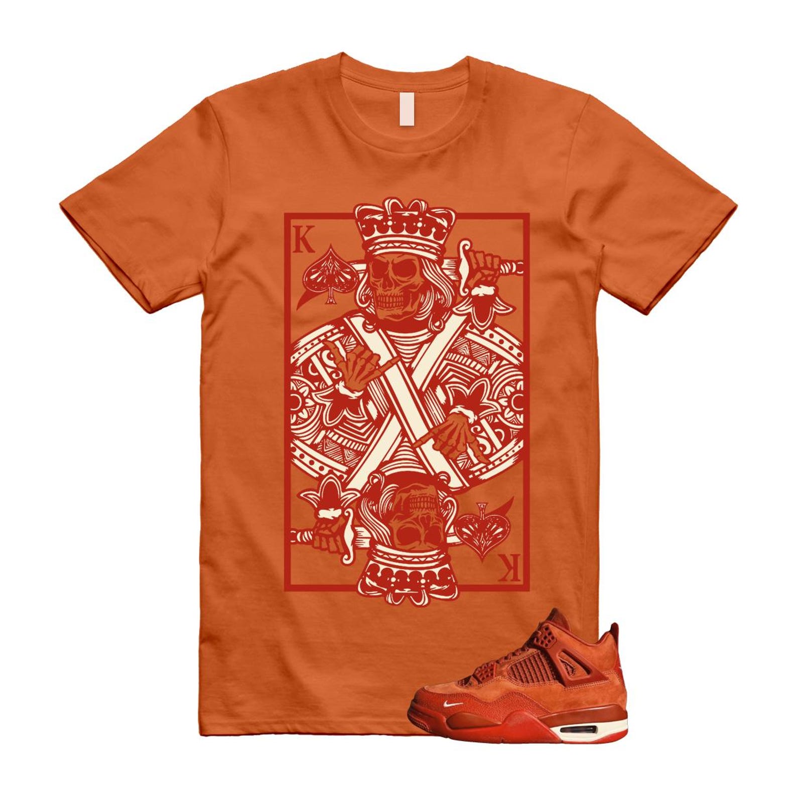 4 Brick By Brick Cinnabar Firewood Orange T Shirt Match KC, HF4340-800 Sneaker Match Tees T-Shirt, Sneaker Match Tee