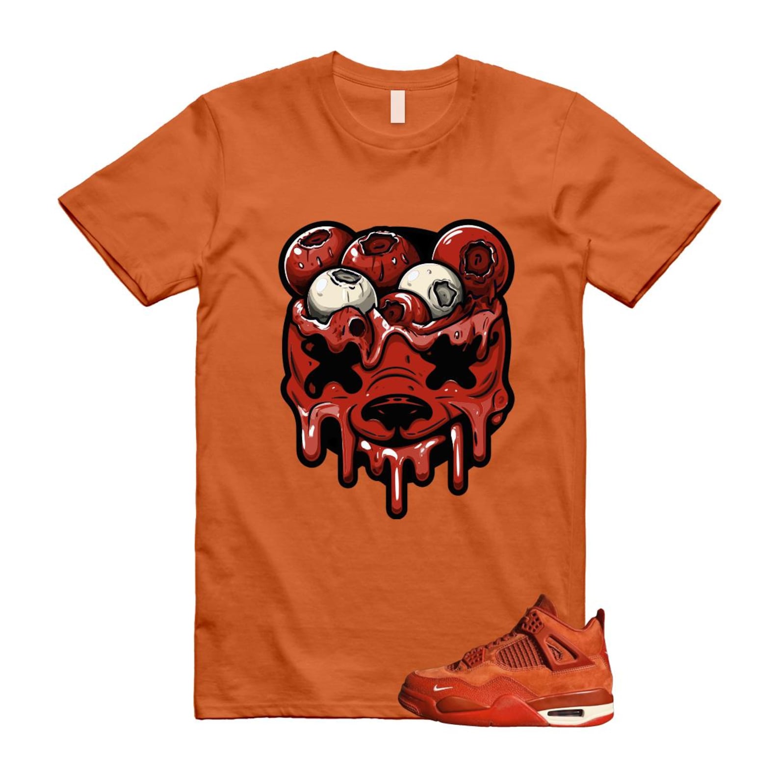 4 Brick By Brick Cinnabar Firewood Orange T Shirt Match DBEAR, HF4340-800 Sneaker Match Tees T-Shirt, Sneaker Match Tee