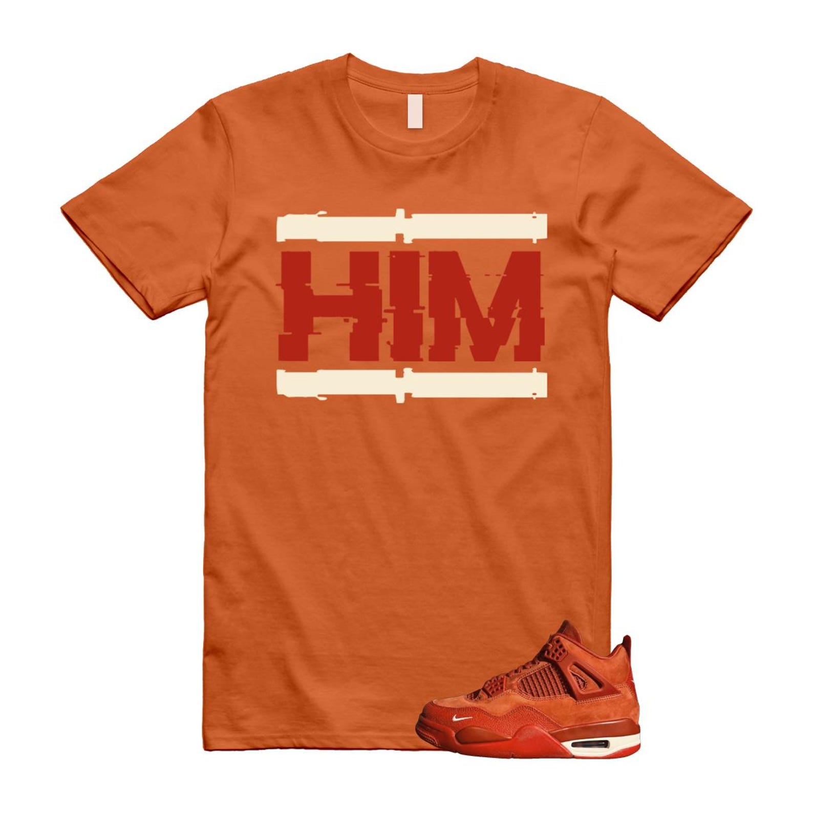 4 Brick By Brick Cinnabar Firewood Orange T Shirt Match HIM, HF4340-800 Sneaker Match Tees T-Shirt, Sneaker Match Tee
